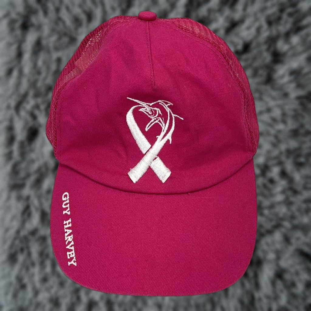 Guy Harvey Guy Harvey X Breast Cancer Awareness Baseball Cap Trucker Adjustable Strap Hat Cap Women Pink Adjustable Strap Baseball Cap Size ONE SIZE - 1 Thumbnail