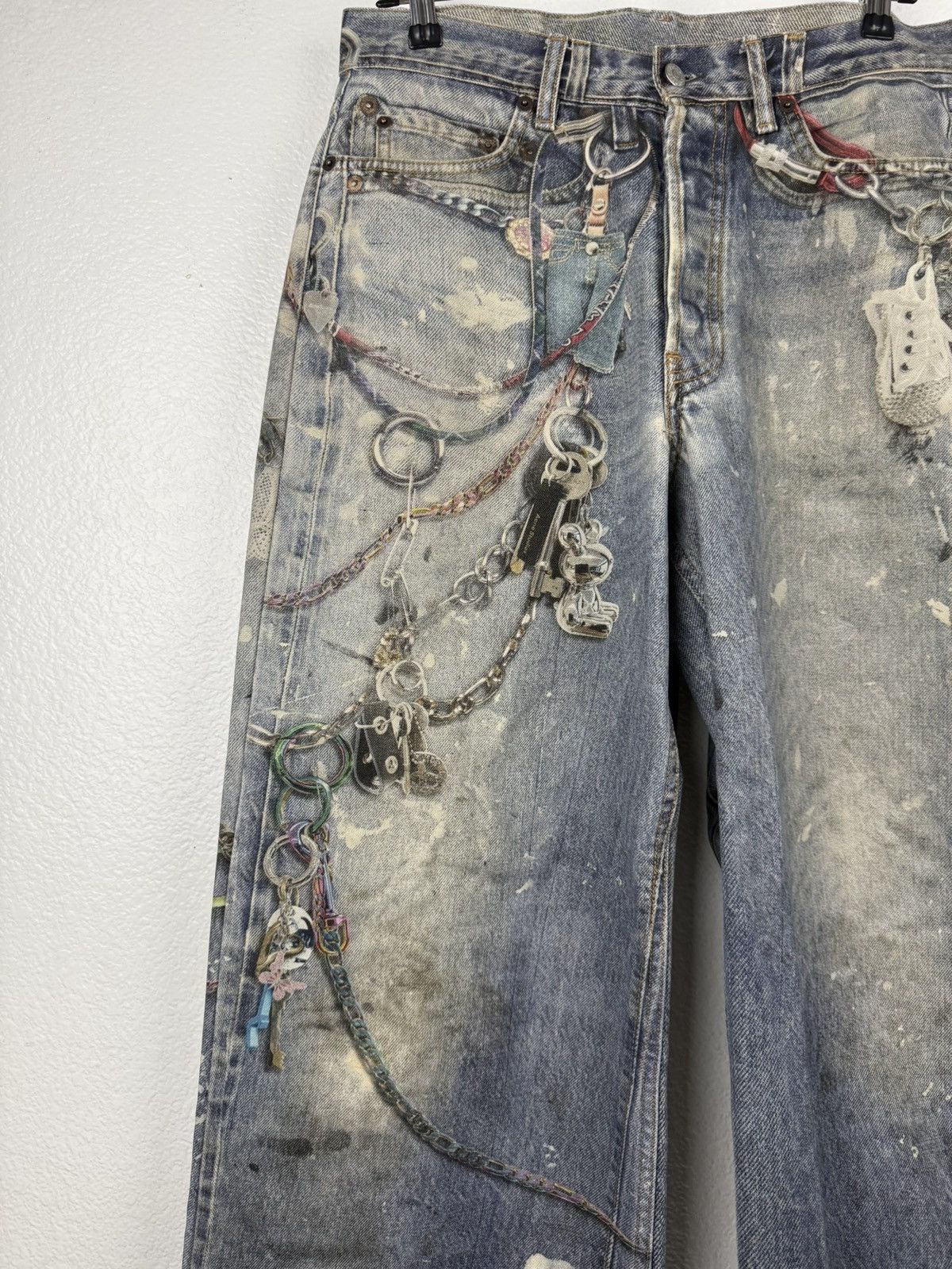 Acne Studios SS24 Acne Studios 1981M Key Chain Print Denim Size US 30 / EU 46 - 3 Thumbnail