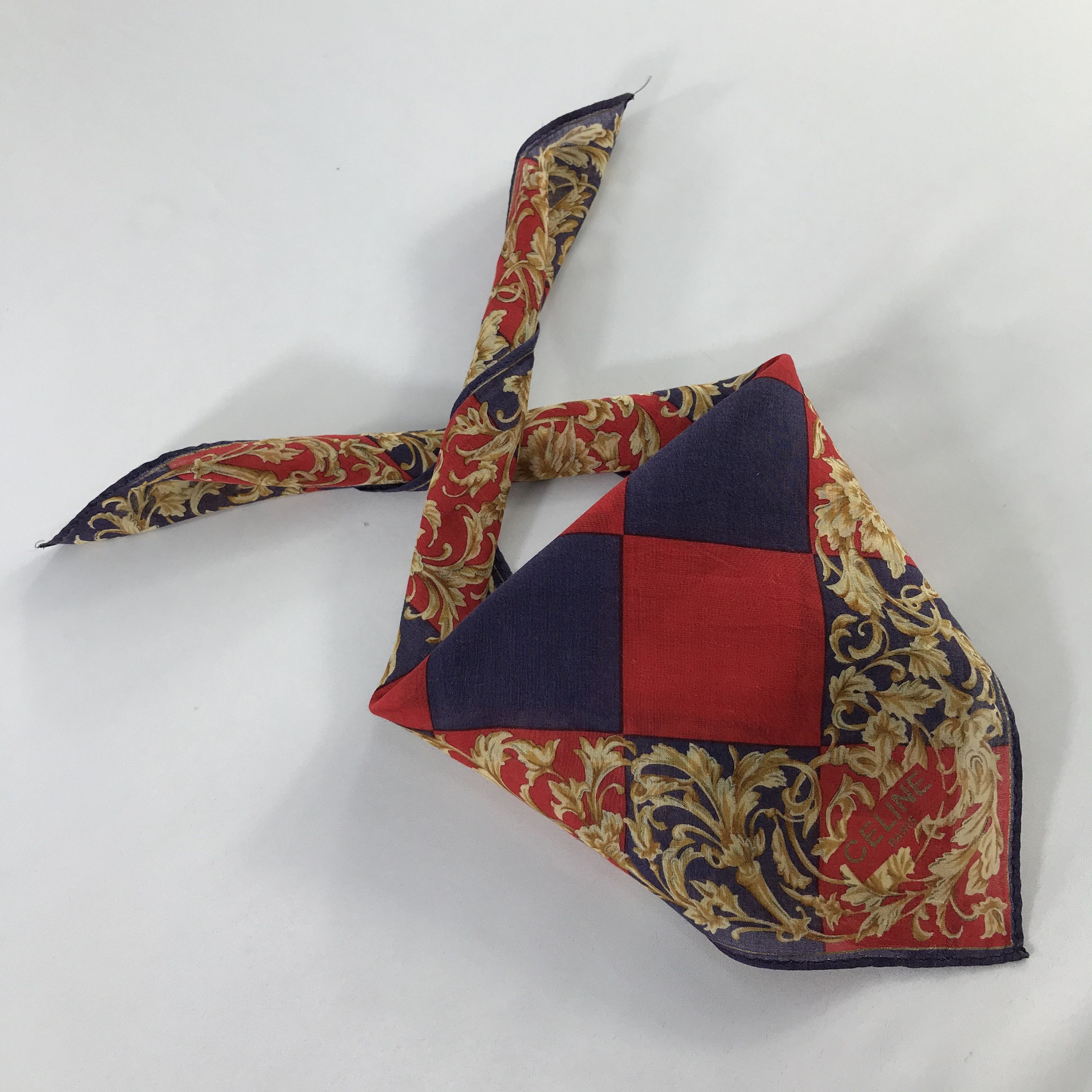 Celine × Vintage Celine Bandana / Handkerchief / Neckerchief - S620 Size ONE SIZE - 4 Thumbnail