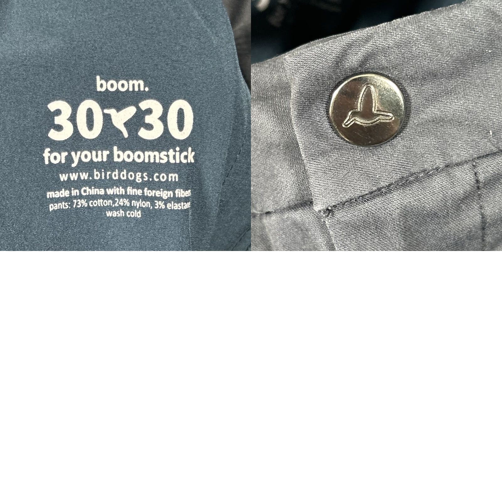 Vintage Birddogs Mens Pants 30x30 Chino Stretch Zip Pockets Dark Navy Blue 5-Pocket Regular Inseam 29 Golf Preppy Size US 30 / EU 46 - 9 Thumbnail