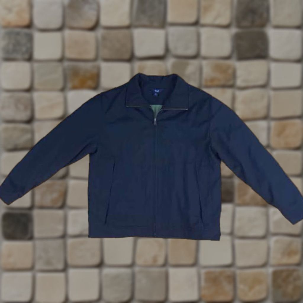 Gap Gap Jacket XL Navy Full Zip Lightly Insulated Pockets Canvas Bomber Jacket Men Regular Size XL Spring Vintage No Size US XL / EU 56 / 4 - 1 Thumbnail