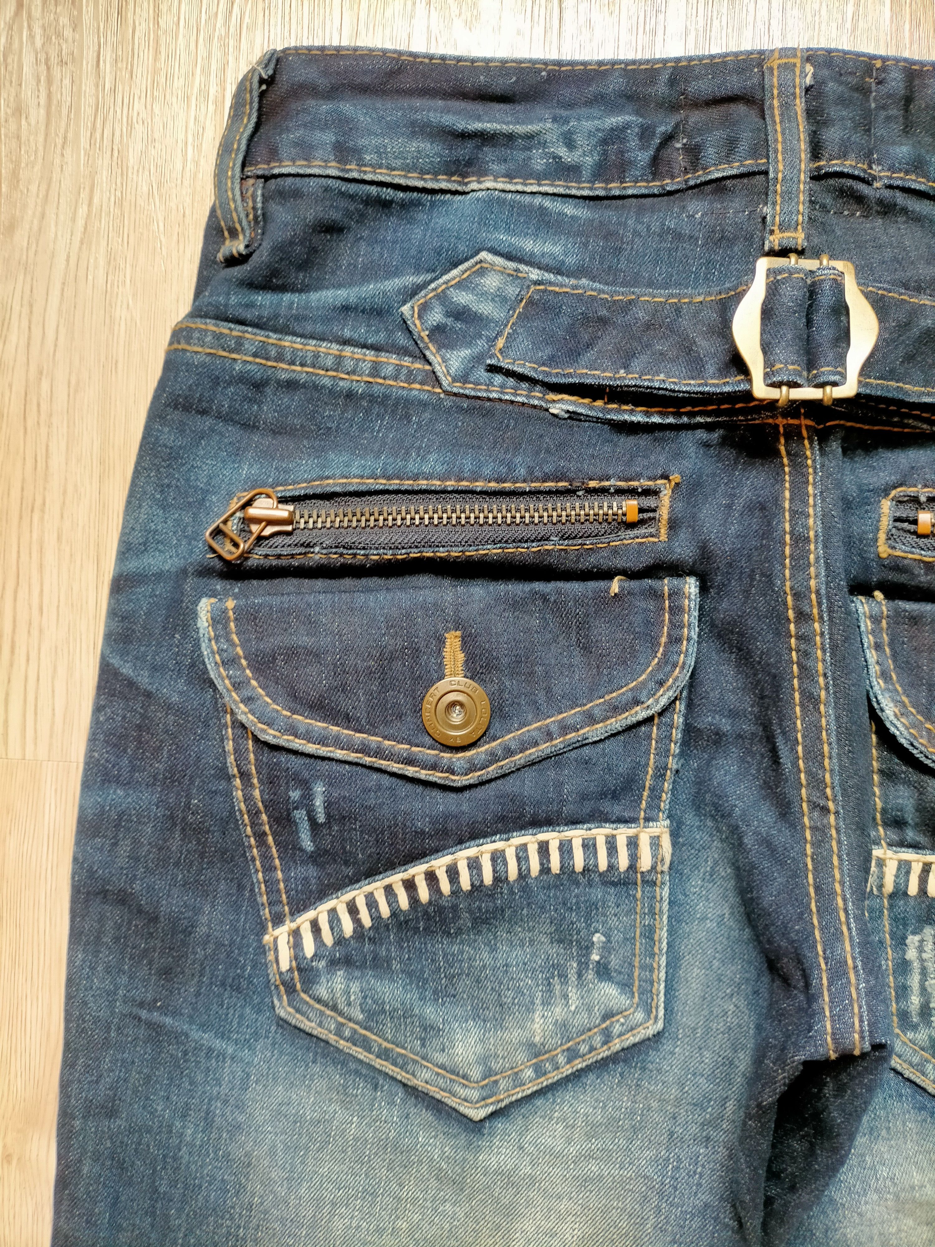 If Six Was Nine × Japanese Brand Flare Jeans Lolita Multizipped Buckle back boot cut Denim Size US 29 - 12 Thumbnail