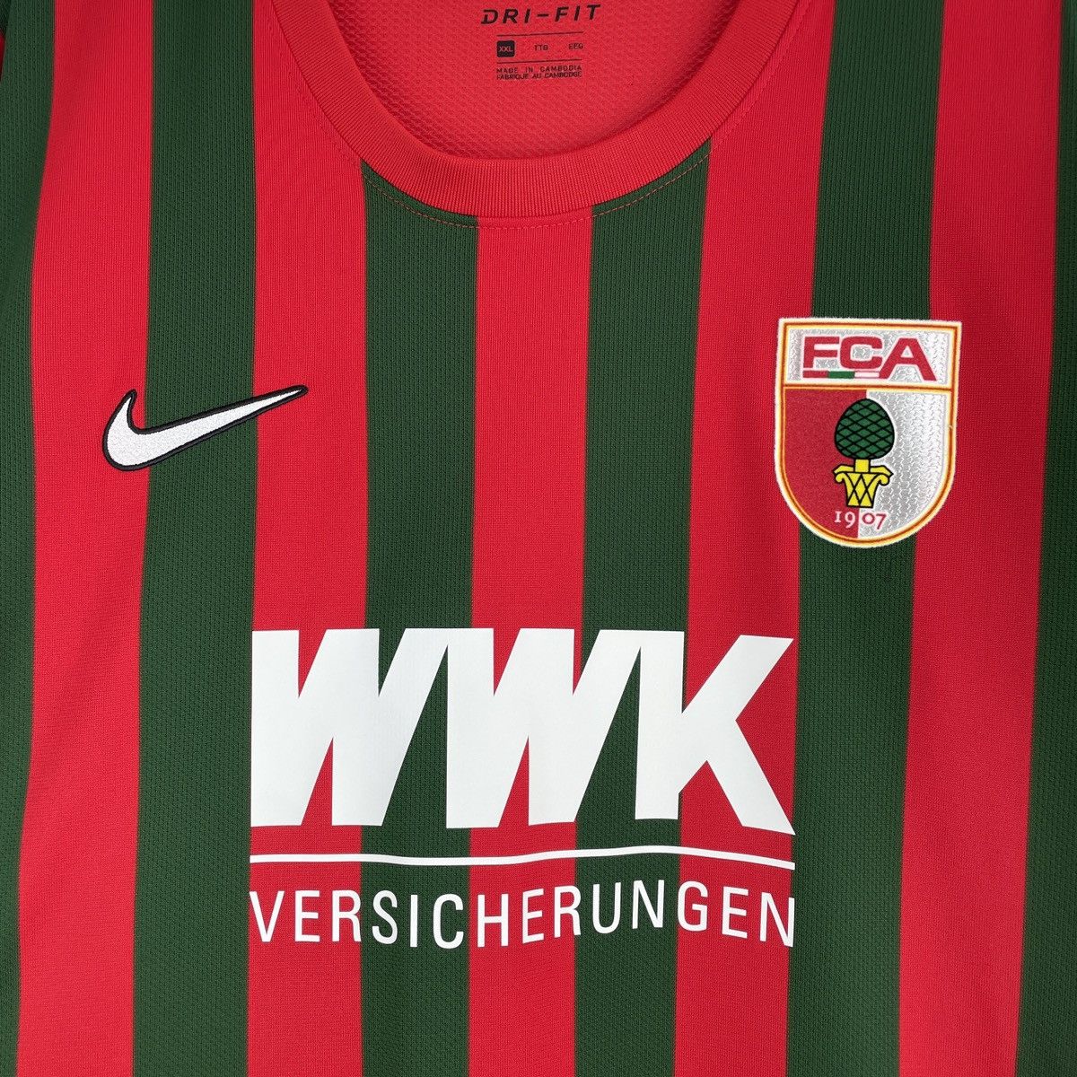 Nike FC Augsburg Niklas Dorsch Home Nike Jersey Shirt 2021/2022 Size US XXL / EU 58 / 5 - 3 Thumbnail