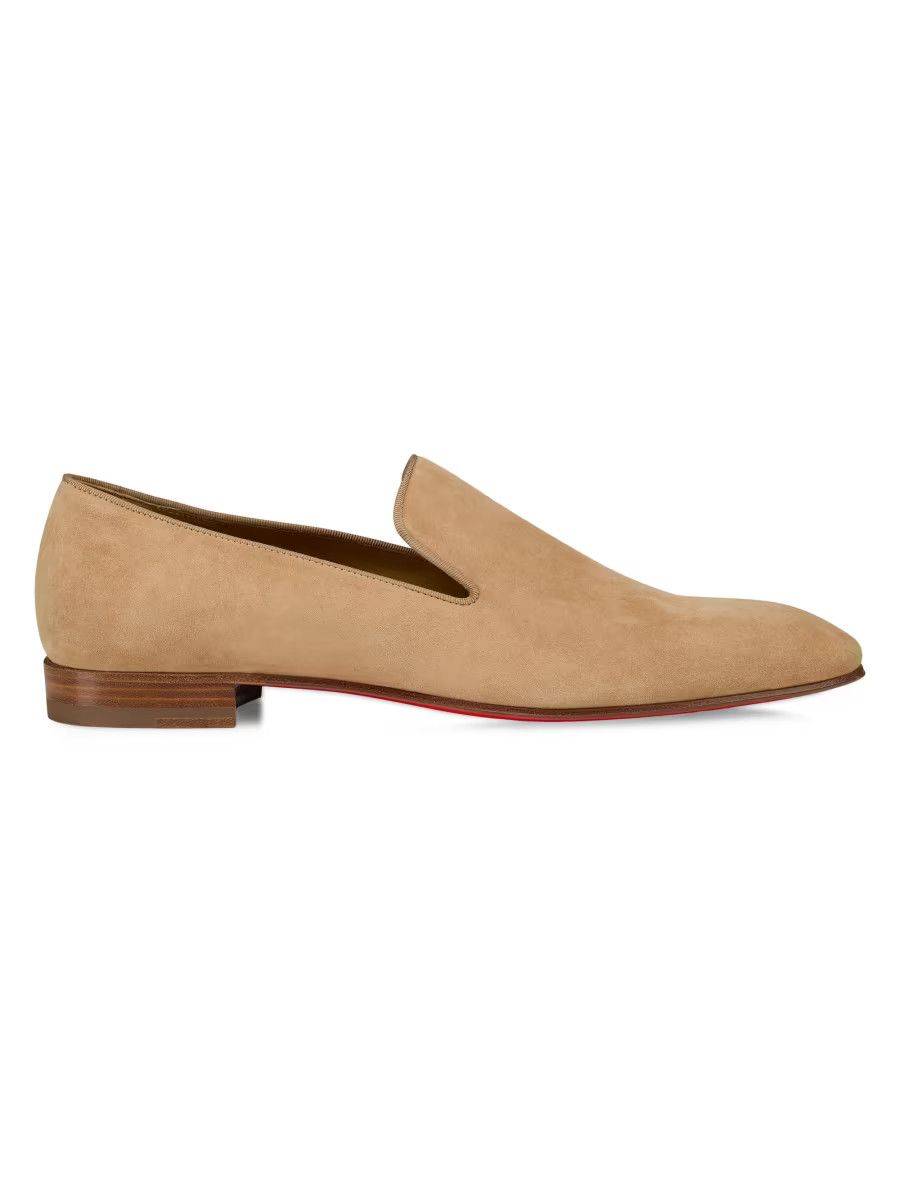 Christian Louboutin Mens Dandelion Flat Lionne Beige Suede Dress Loafer 44 11 Size US 11 / EU 44 - 1 Thumbnail