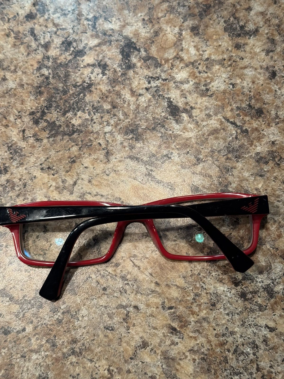 Emporio Armani Emporio Armani EA3003 Black & Red Optical Glasses Size ONE SIZE - 2 Thumbnail