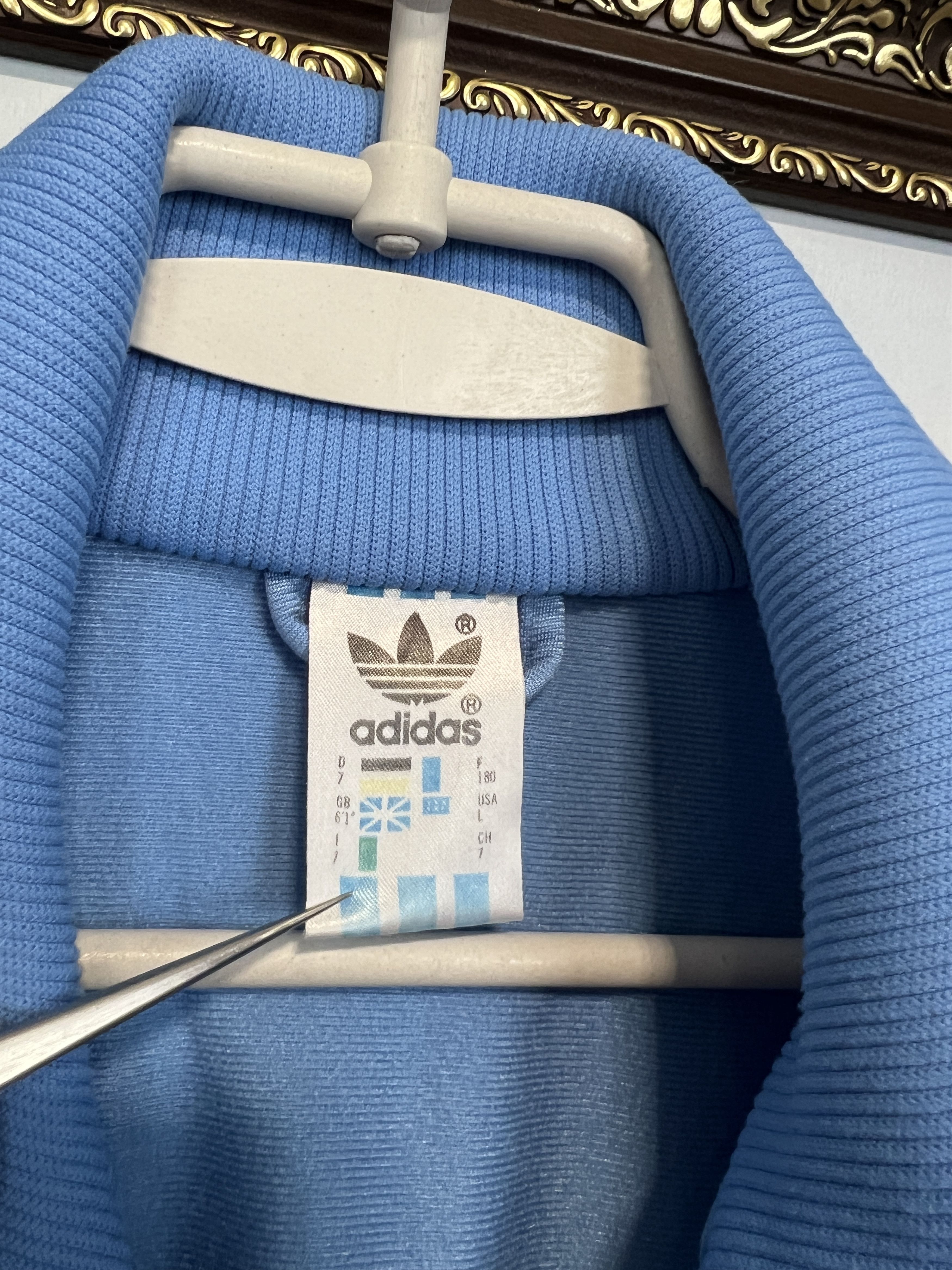 Adidas Vintage 90's White Blue Jacket Rare Track Top Y2K Hype Size US L / EU 52-54 / 3 - 7 Thumbnail