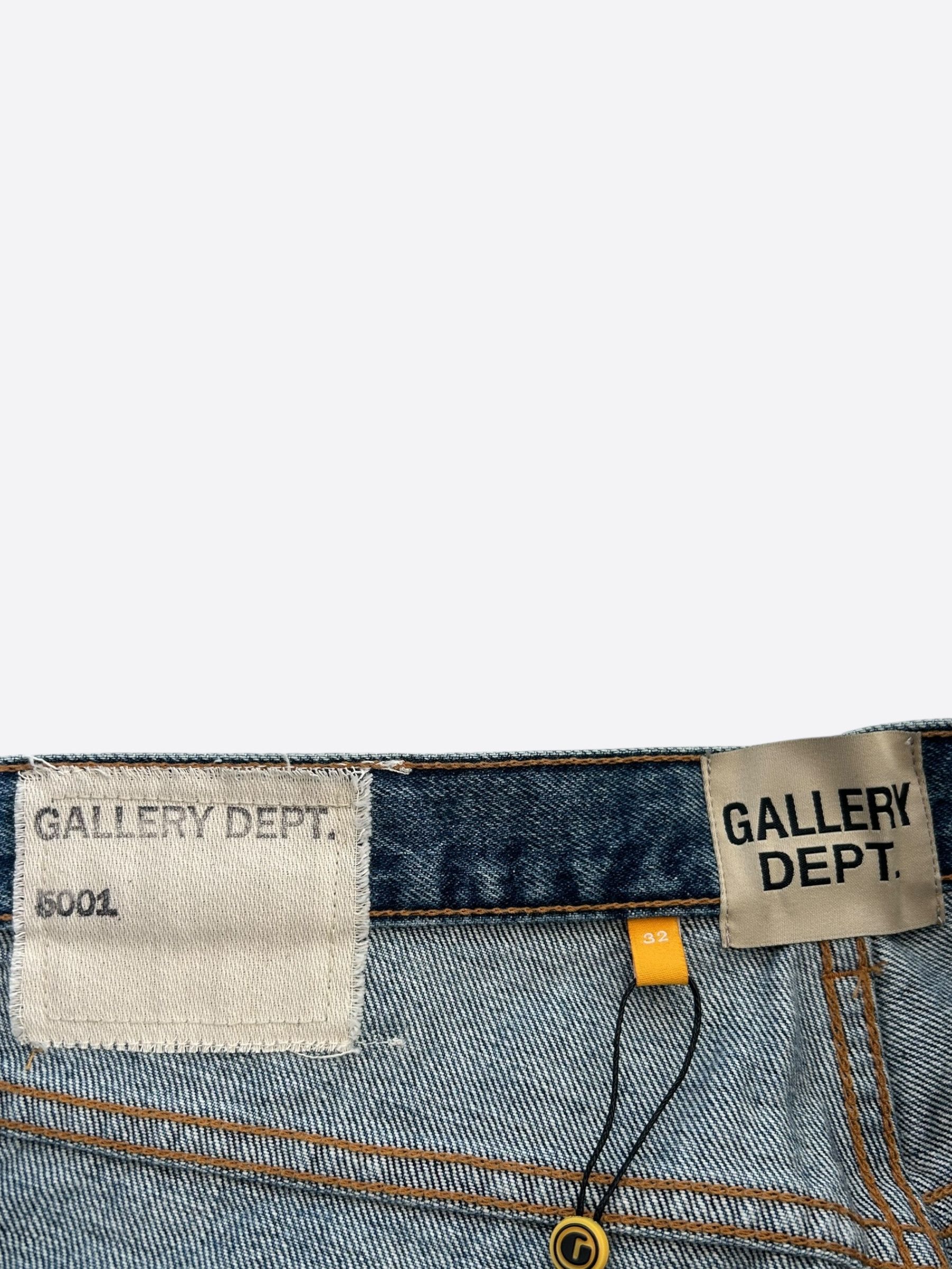 Gallery Dept. Indigo 5001 Vintage Reworked Selvage Denim Jeans Size US 34 / EU 50 - 3 Thumbnail