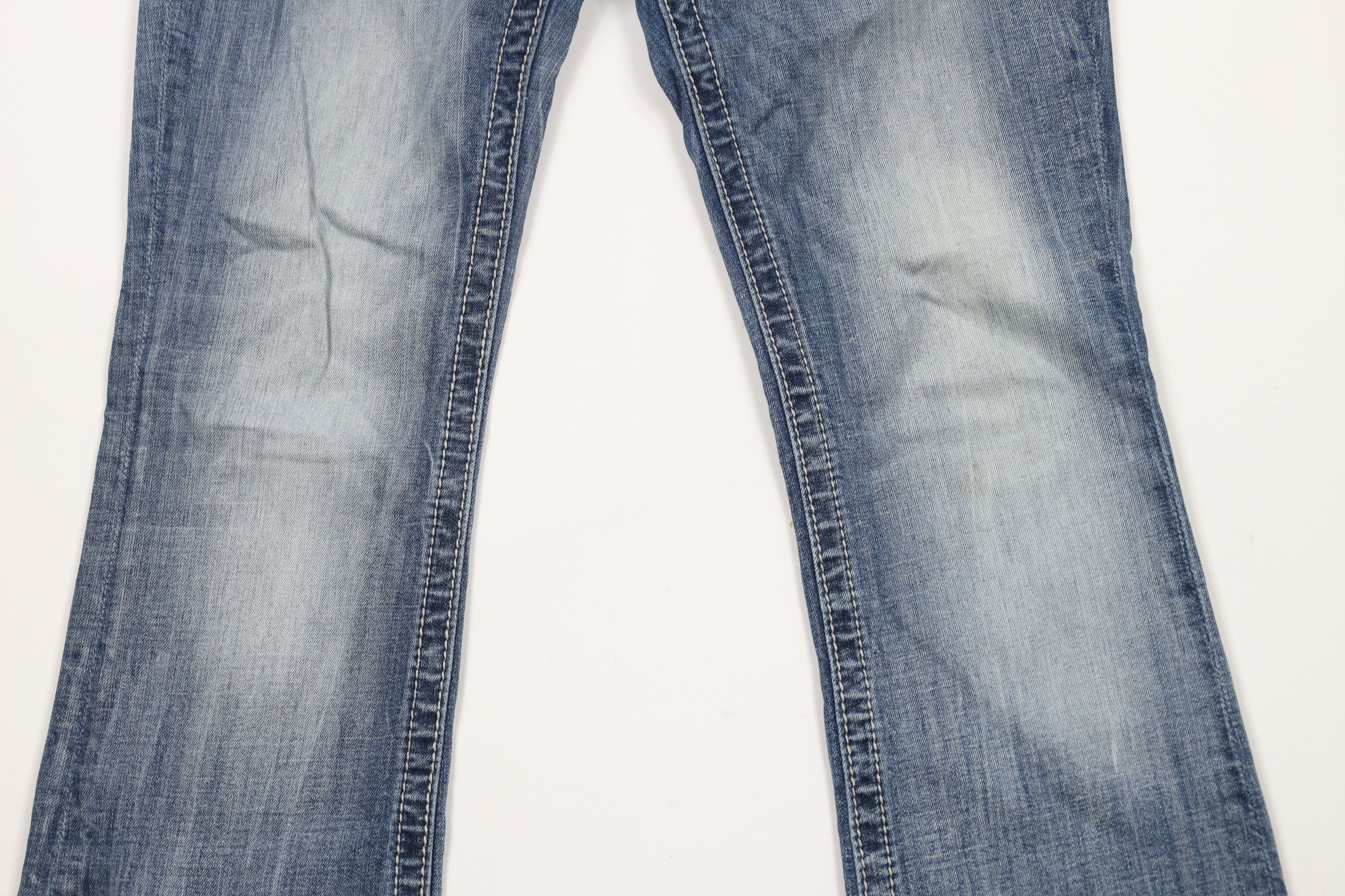 Miss Me × Vintage Miss Me Jeweled Fleur de Lis Flared Bootcut Denim Jeans Size 29" - 3 Thumbnail