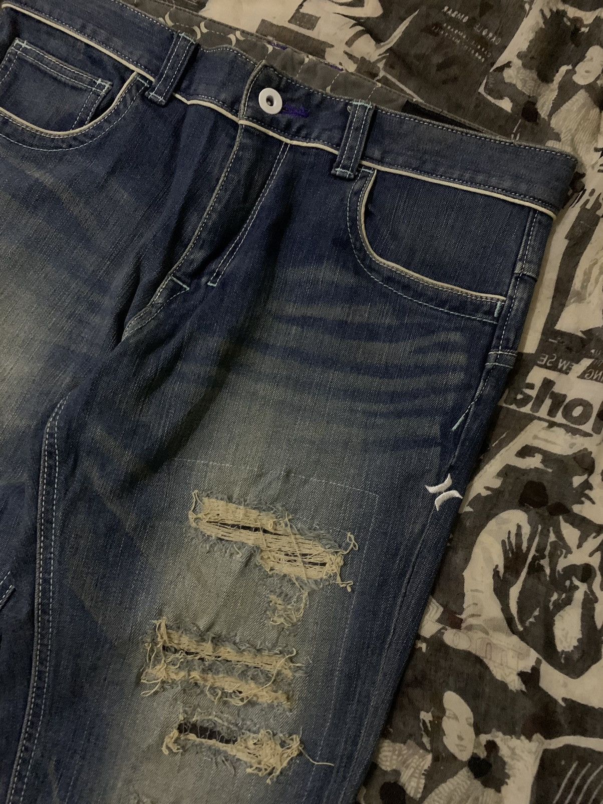 Hurley 💥Hurley Skateboard Distressed Denim Size US 31 - 6 Thumbnail