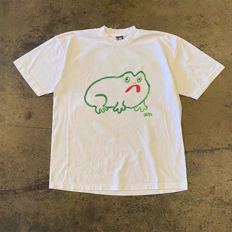 Japanese Brand × Vintage Street washed retro fun frog print t-shirt Size US M / EU 48-50 / 2 - 1 Thumbnail