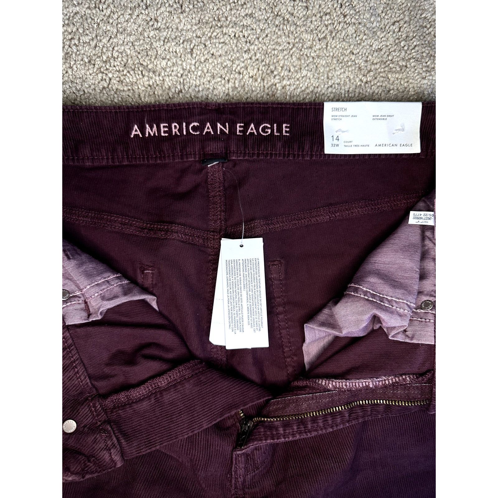 American Eagle Outfitters NWT American Eagle Outfitters Corduroy Straight Mom Jeans 14 Size 36" / US 14 / IT 50 - 10 Thumbnail