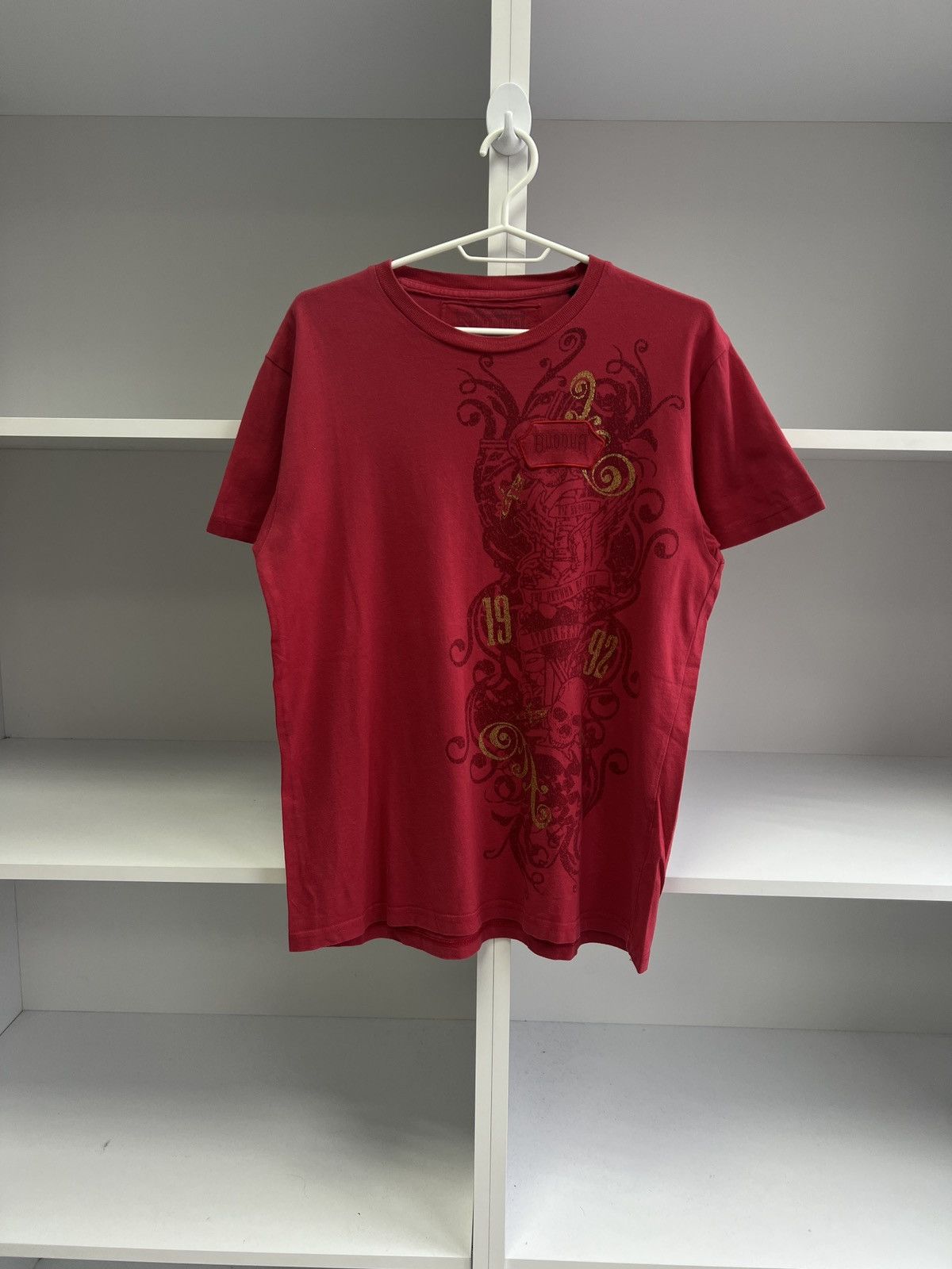 Japanese Brand × Vintage Vintage Y2k Fishbone skull streetwear style tee Size US M / EU 48-50 / 2 - 3 Thumbnail