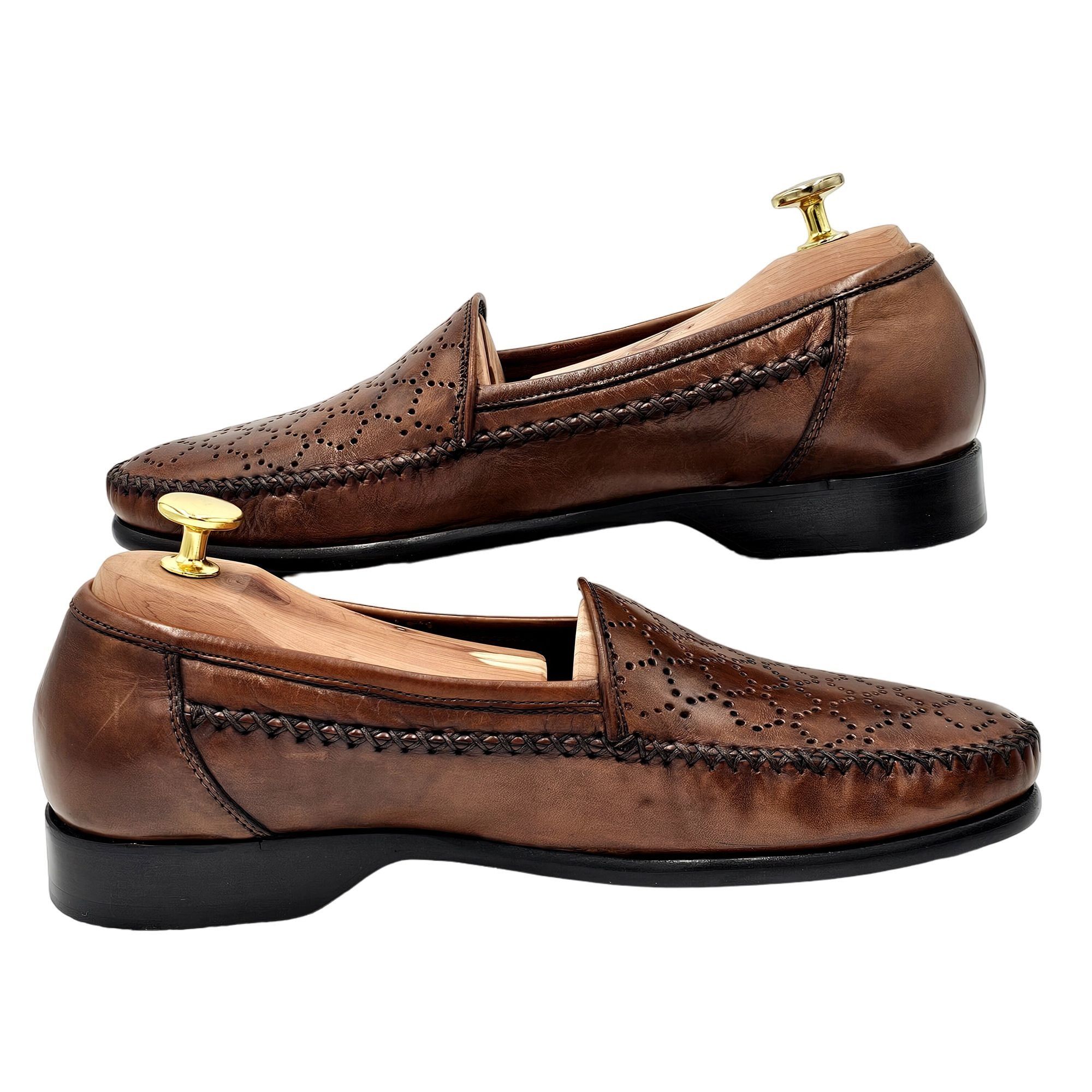 Bragano × Cole Haan NEW Vintage Bragano Cole Haan Men's 7.5M Brown Leather Dress Size US 7.5 / EU 40-41 - 12 Thumbnail