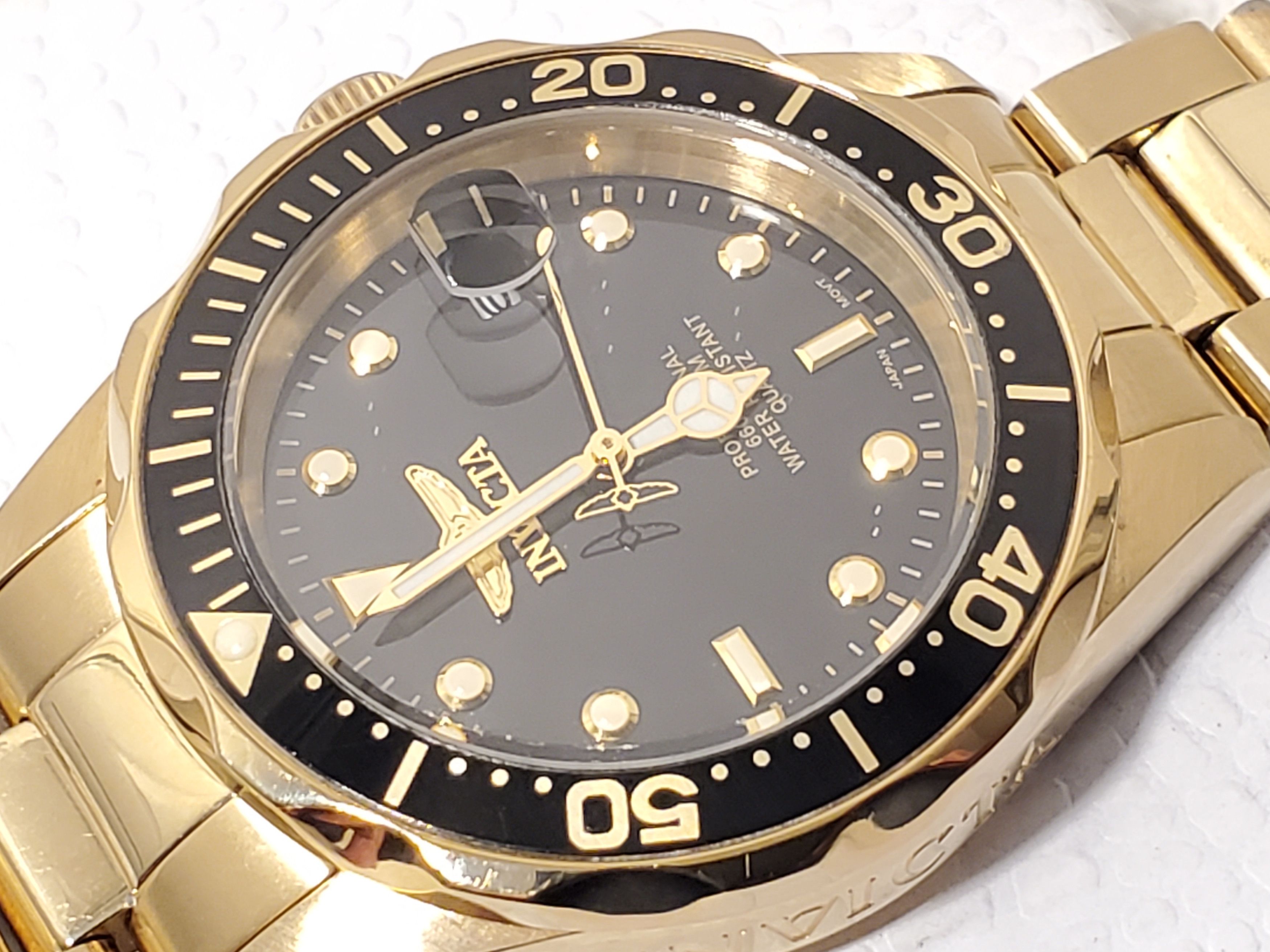 Invicta Invicta Men's Date Black Dial Watch S Steel WR 200 Meters Size 38 - 2 Thumbnail