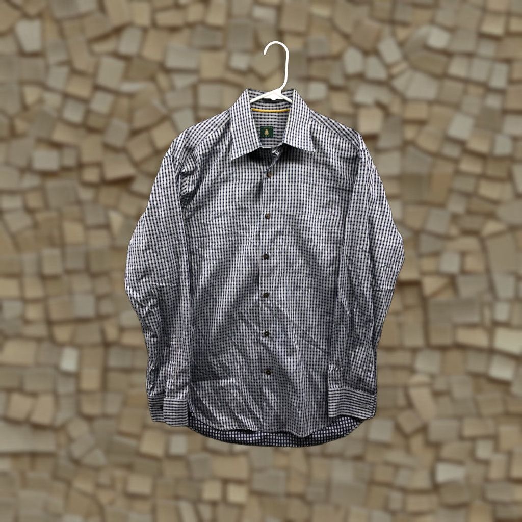 Robert Talbott Robert Talbott Shirt L Mens Blue Plaid Long Sleeve Button-Down Collar Shirt Size US L / EU 52-54 / 3 - 1 Thumbnail