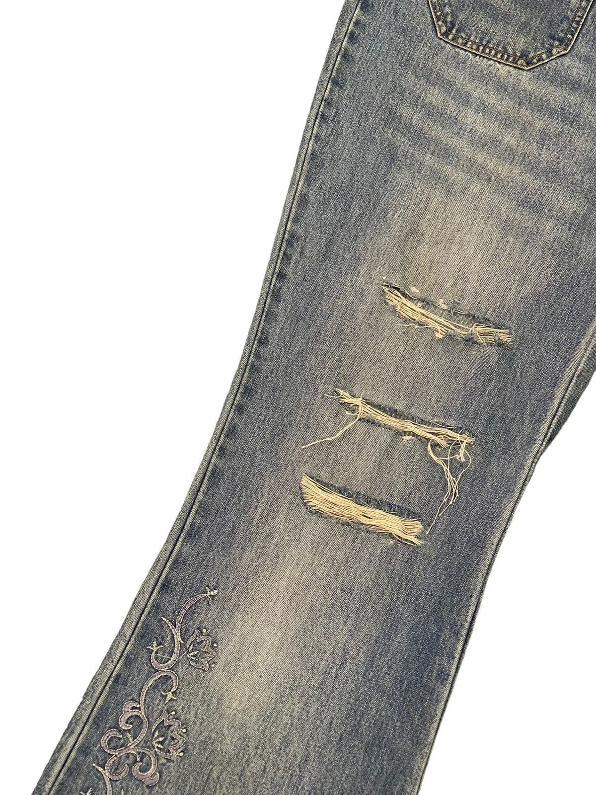 Japanese Brand Flare Jeans Jouer Aux Eches Distress Thin Bell Bottom 8🟦2 Size US 32 / EU 48 - 6 Thumbnail