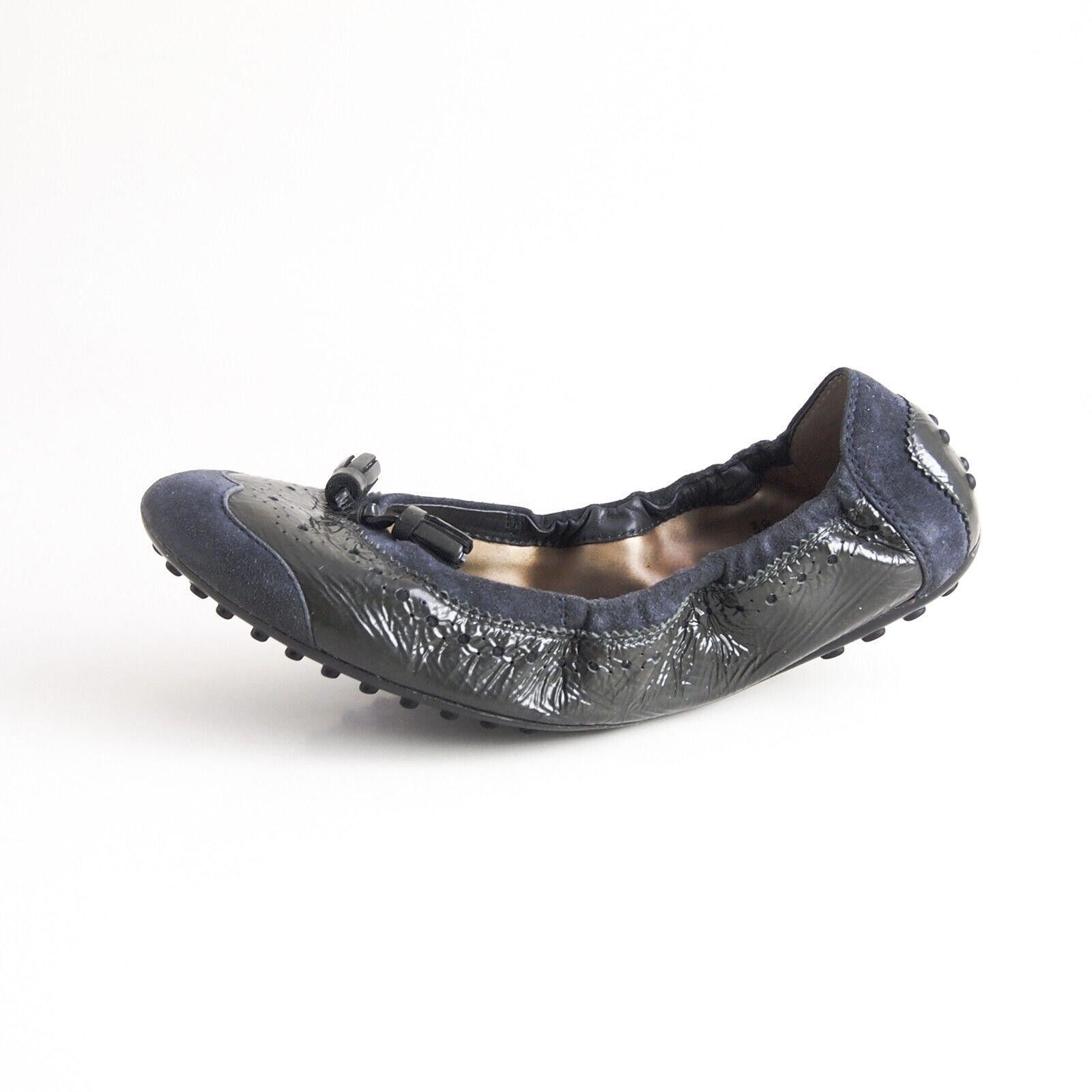 Tod's Tod's Tasseled Flats Blue Suede Gray Pat Leather EU 38 US 8 Size US 8 / IT 38 - 2 Thumbnail