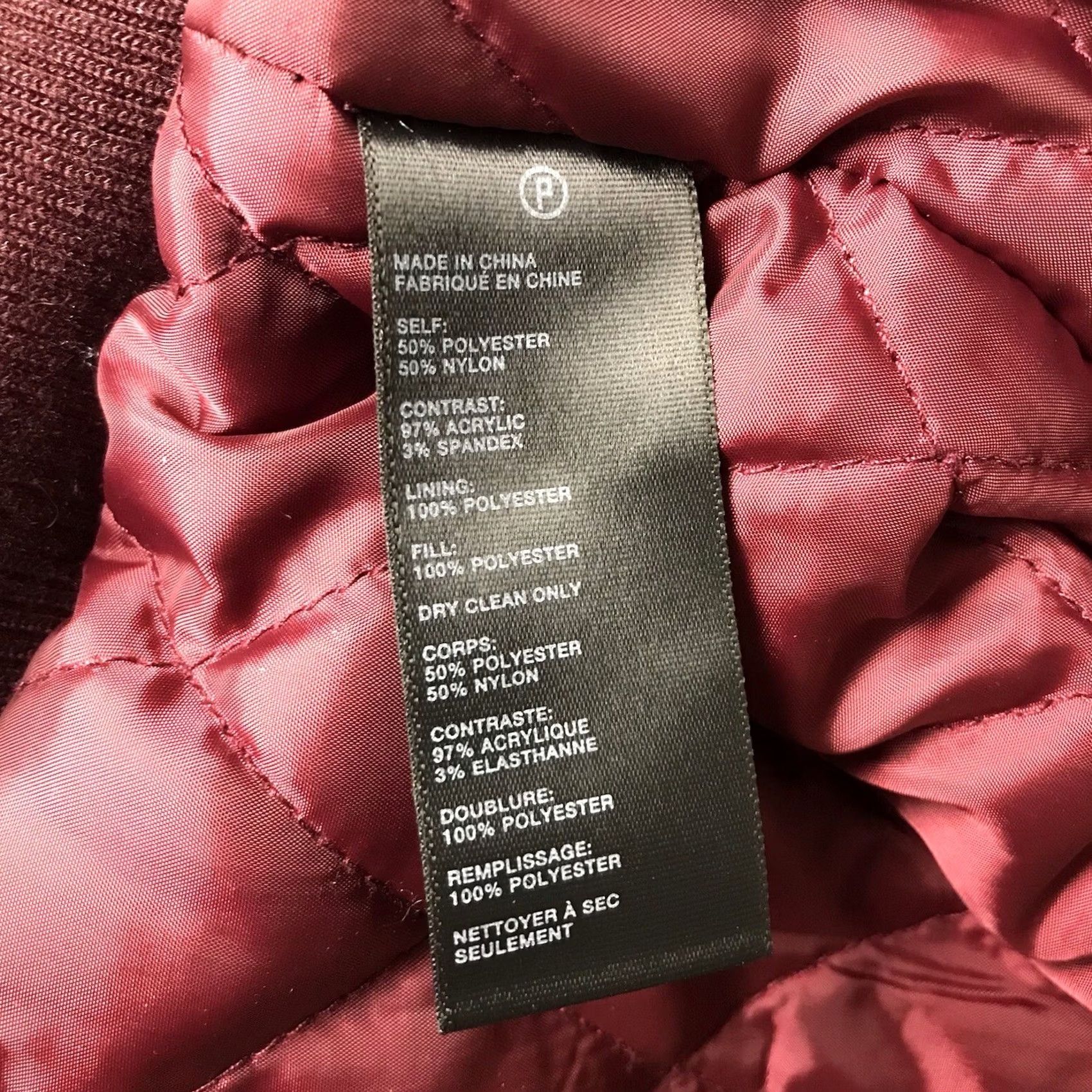 Vintage J.O.A. Los Angeles Women Burgundy Faux Fur Zip Varsity Bomber Jacket Coat S Size S / US 4 / IT 40 - 5 Thumbnail