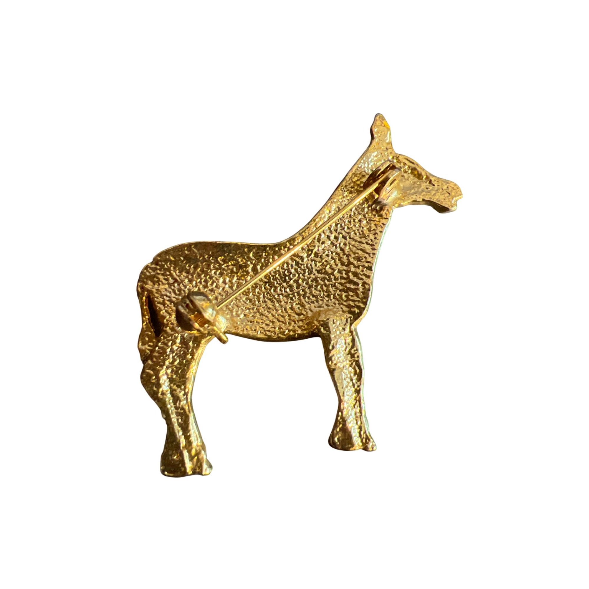 Other Vintage Gold Tone Zebra Brooch Pin Black White Enamel Zoo An Size ONE SIZE - 3 Thumbnail