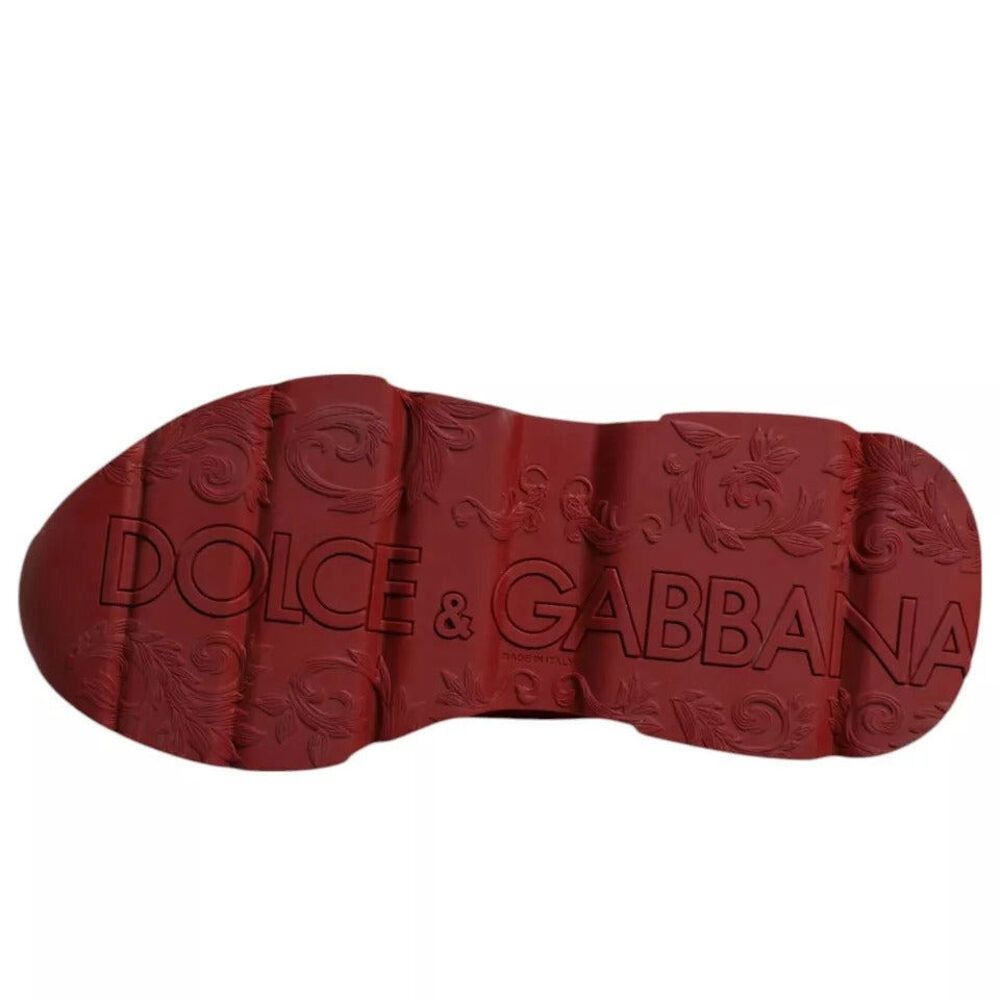Dolce & Gabbana Dolce & Gabbana Red Leather Daymaster Low Top Sneakers Shoes Size US 9 / EU 42 - 7 Thumbnail