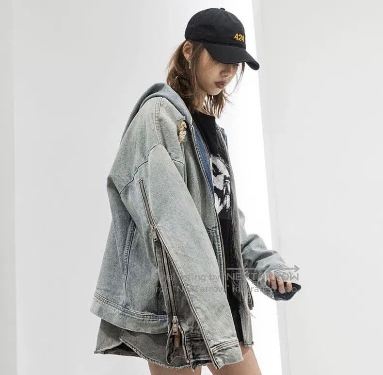 424 424 Distressed Denim Jacket Size US L / EU 52-54 / 3 - 5 Thumbnail