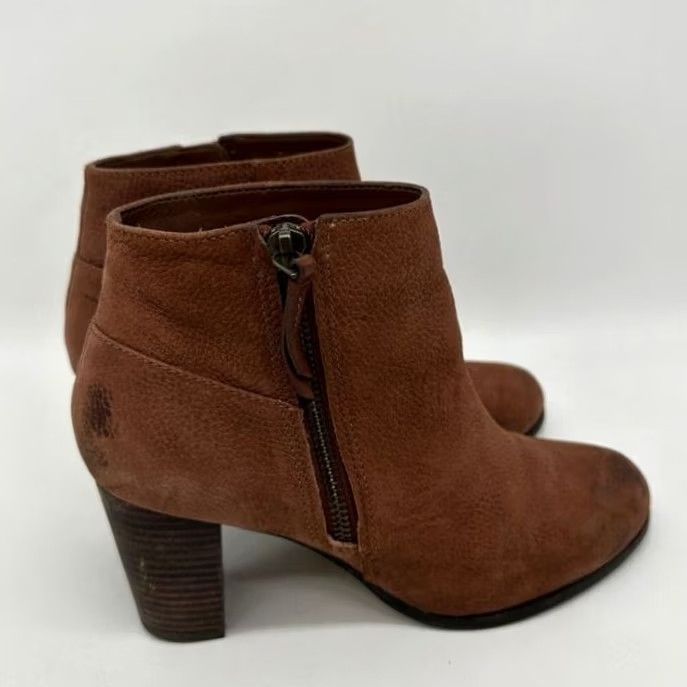 Cole Haan Cole Haan Davenport Boots Womens 6B Brown Leather Ankle Side Zip Heeled Ladies Shoes Boots Women Brown Leather Ankle Heel Boots 6B Size US 6 / IT 36 - 4 Thumbnail