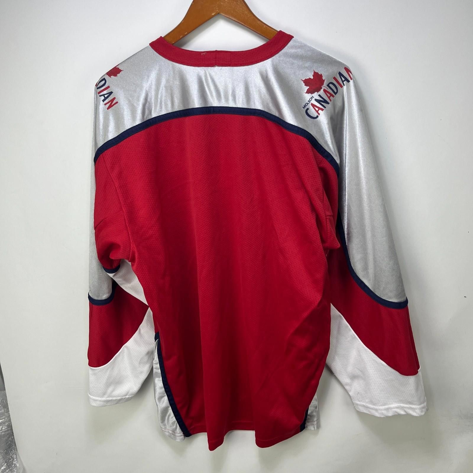 Designer Vintage Team Canada Hockey Molson Canadian Beer Jersey Large Size ONE SIZE - 5 Thumbnail