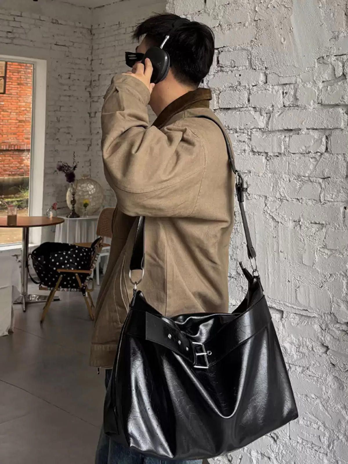 Leather Vintage Harajuku Shoulder Bag | PU Leather Size ONE SIZE - 1 Thumbnail