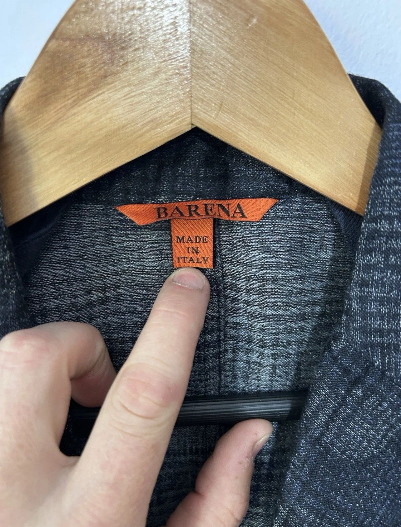 Barena Venezia Barena Linen Blazer, Navy Camo Pattern. EU size 48 Size 40R - 4 Thumbnail