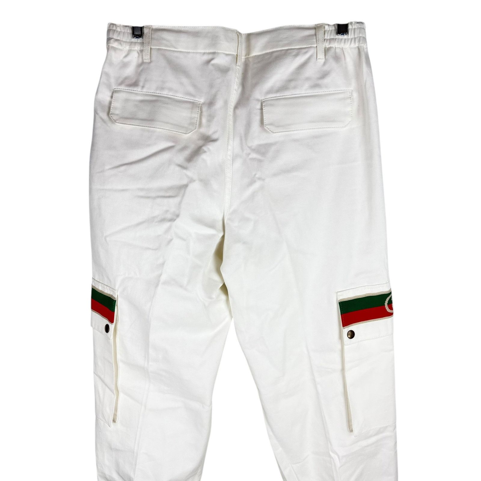 Gucci New Gucci Off White Canvas Pressed Cotton Cargo Pants 50 Size US 36 / EU 52 - 4 Thumbnail