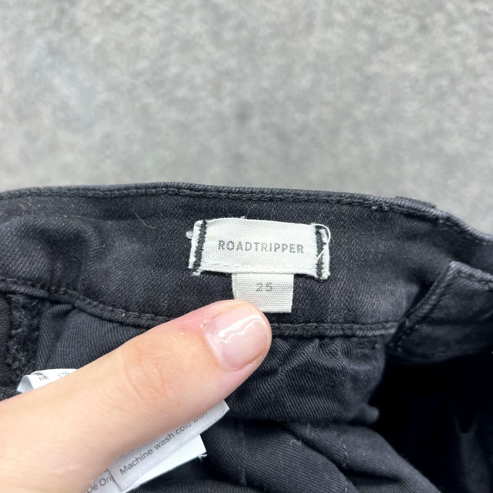 Madewell Madewell Jeans Womens 25 Black Roadtripper Skinny High Rise Stretch Denim Size 42" / US 20 - 7 Thumbnail