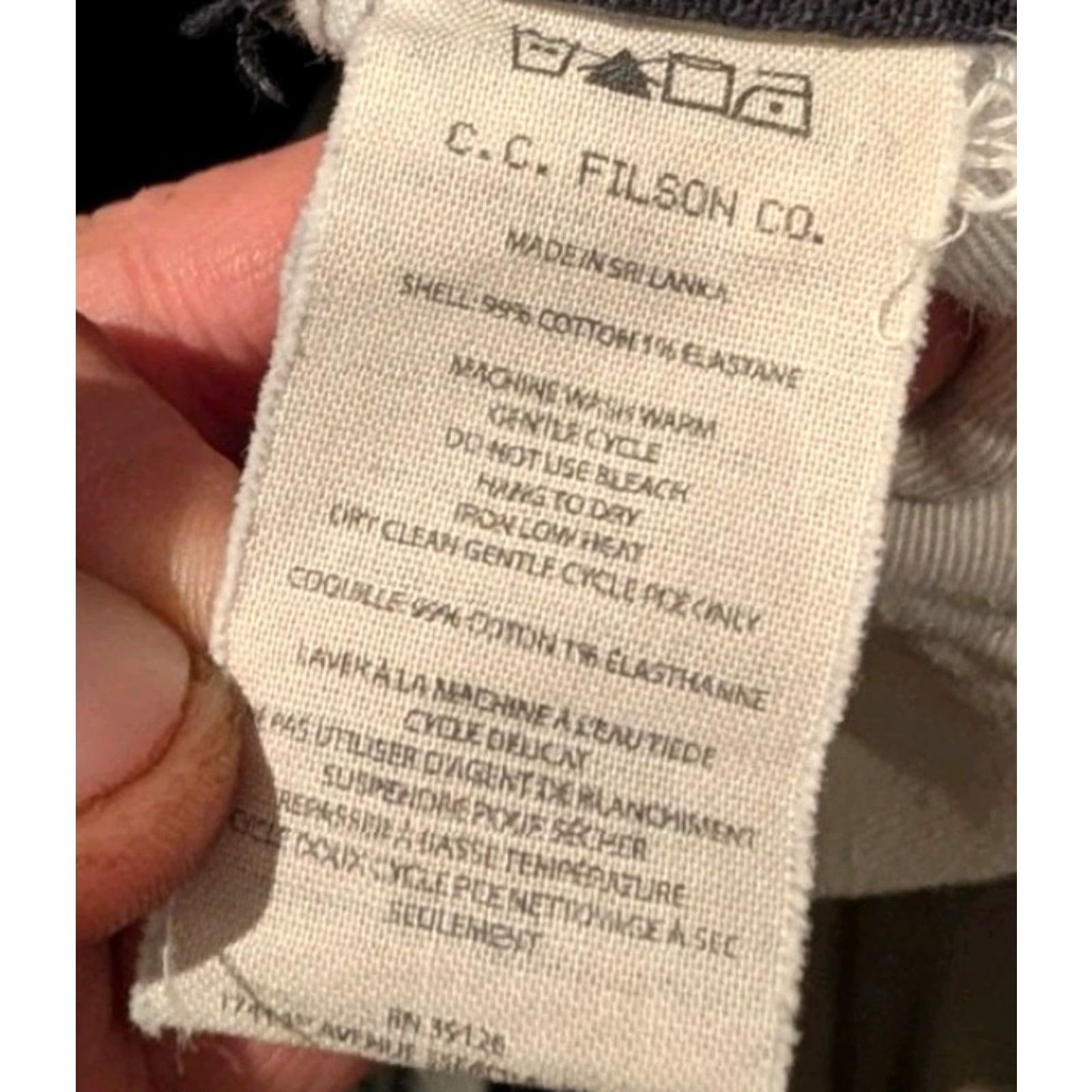 Filson CC Filson Women's Workwear Double Knee Pants Blue Canvas Size 16 Regular Straight Leg Size 38" / US 16 / IT 52 - 7 Thumbnail