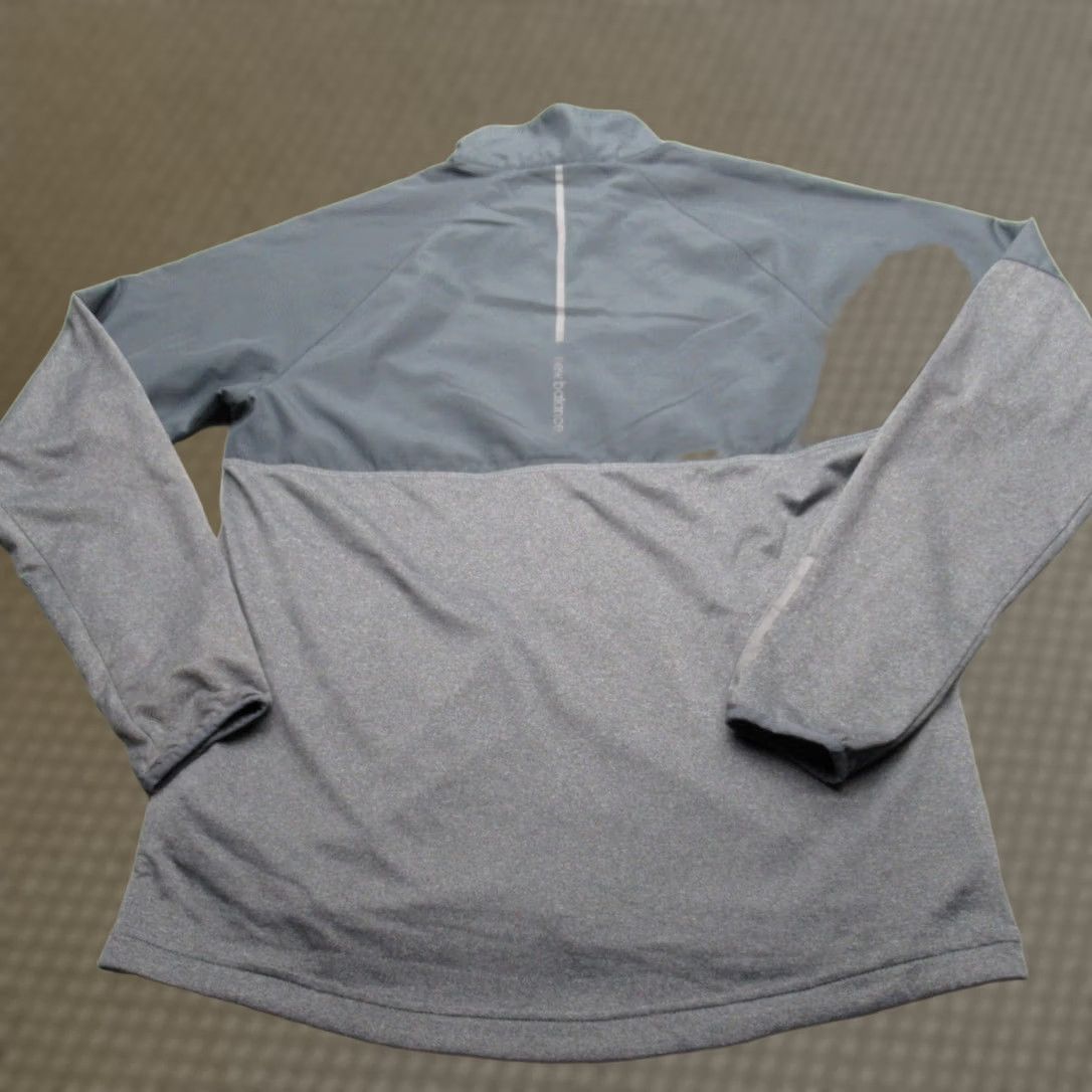 New Balance New Balance Jacket Mens Small Gray Reflective Tag Full Zip Running Training Size US S / EU 44-46 / 1 - 1 Thumbnail