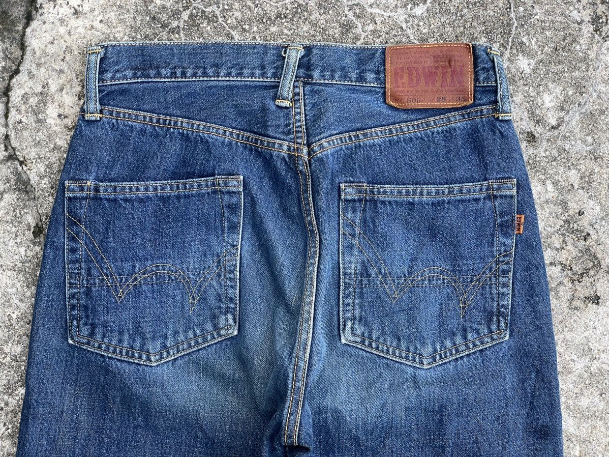 Edwin Vintage Rare Button Edwin 505 Selvedge (J23-11) Size US 28 / EU 44 - 11 Thumbnail