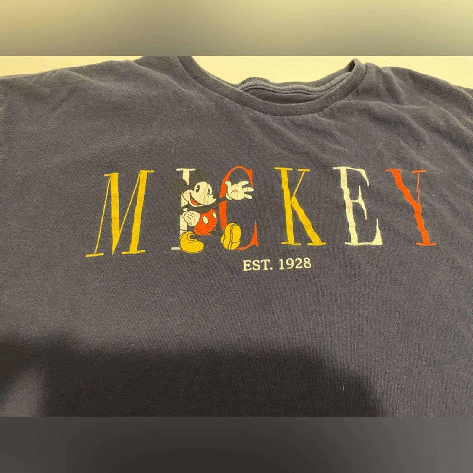 Disney Disney Vintage Style Mickey Mouse Navy T-Shirt Large Unisex Size US L / EU 52-54 / 3 - 4 Thumbnail
