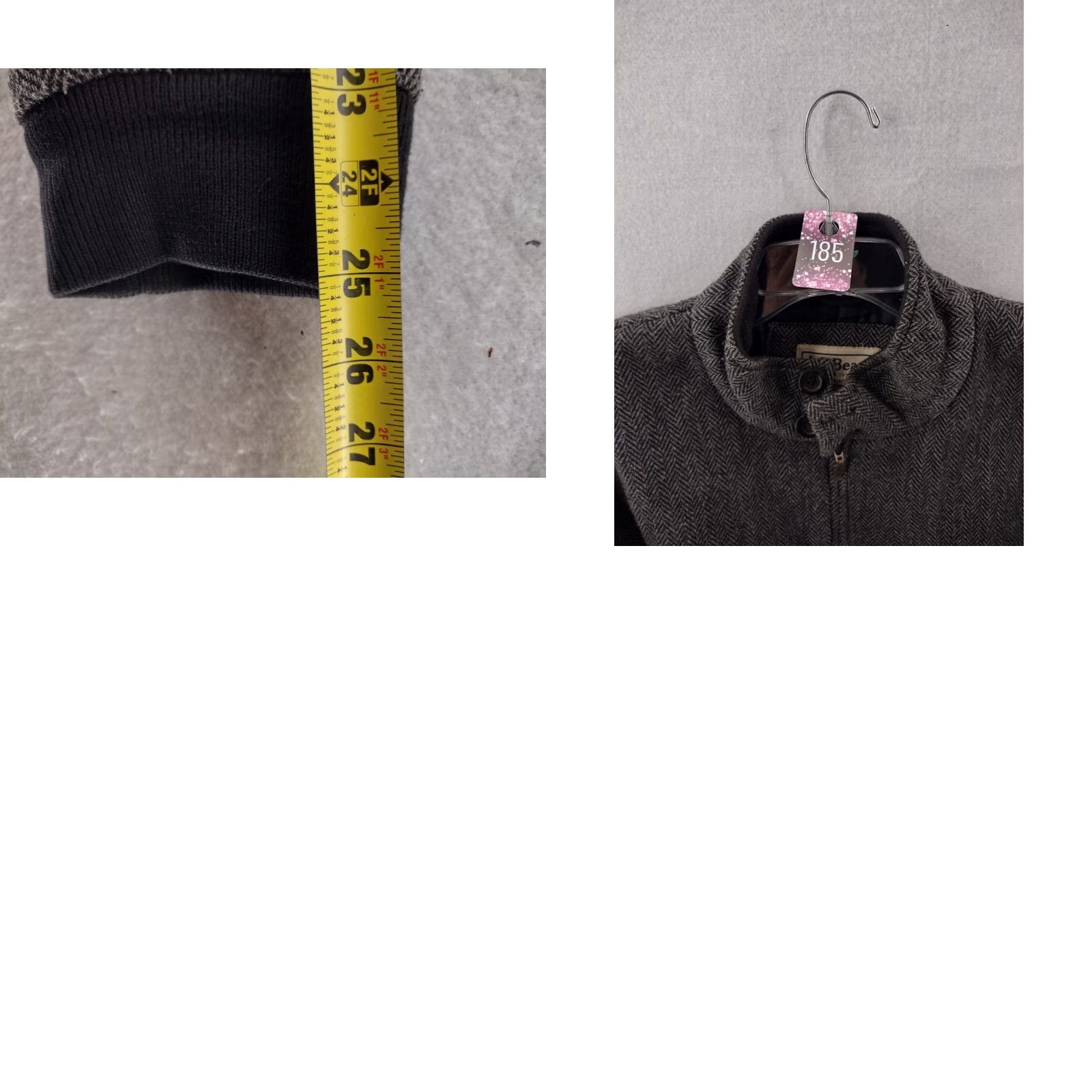 Vintage LL Bean Womens Small Coat Jacket Herringbone Wool Blend Pockets Size S / US 4 / IT 40 - 10 Thumbnail