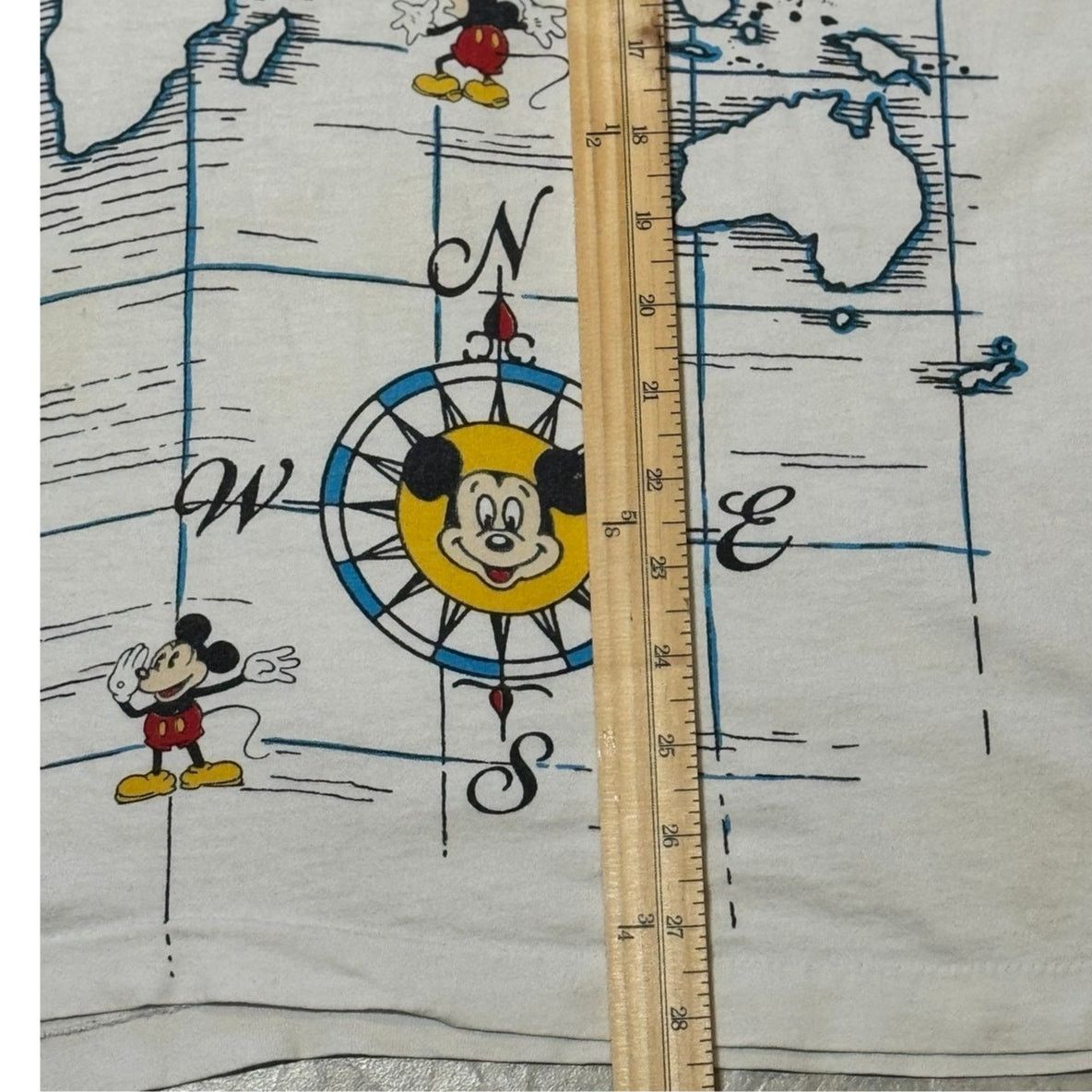 Disney Vintage Disney Mickey Mouse World Map T Shirt 90s AOP L Size US L / EU 52-54 / 3 - 5 Thumbnail