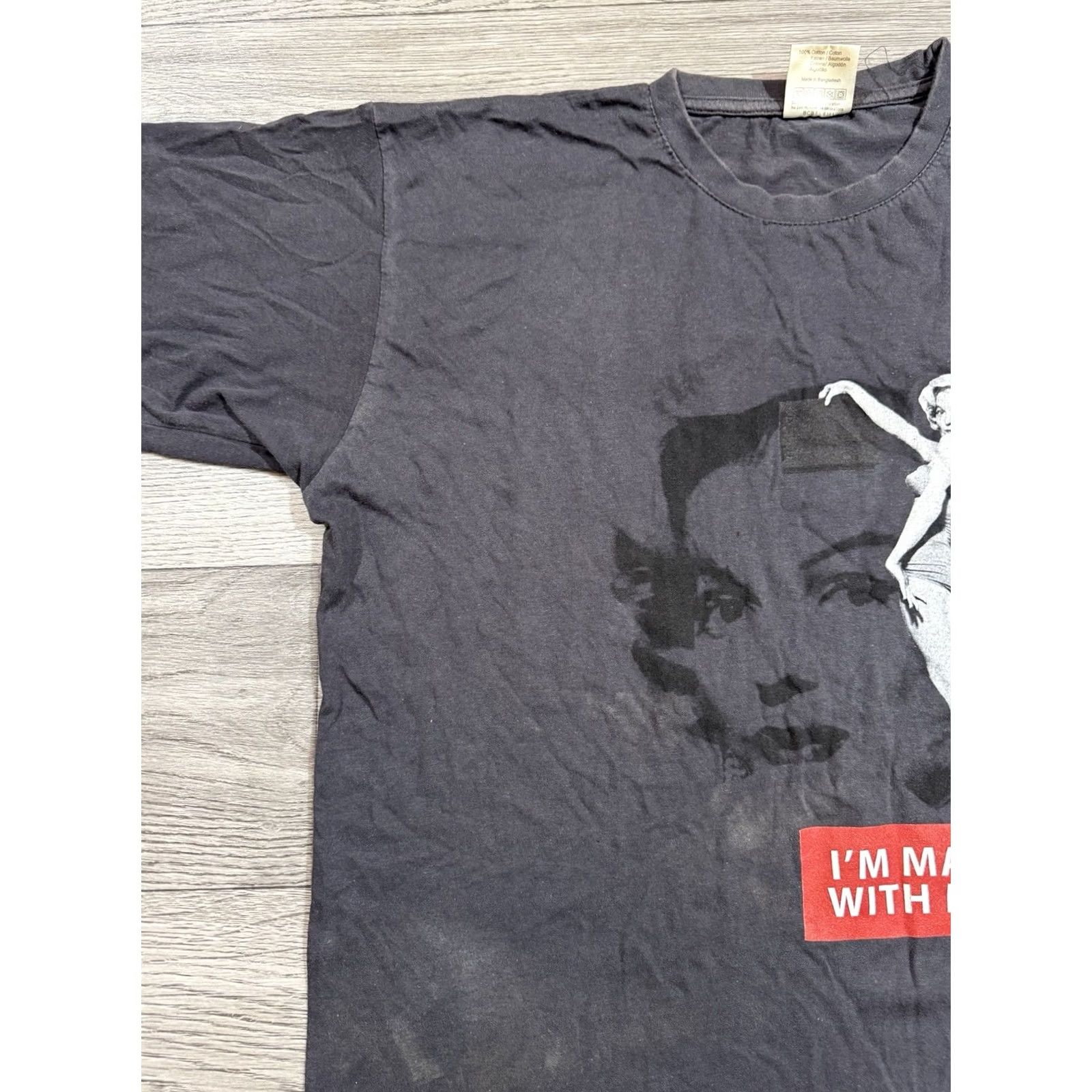 Vintage Marilyn Monroe Graphic T-Shirt "I’m Making It With Marilyn" Size Large Gray Size US L / EU 52-54 / 3 - 7 Thumbnail