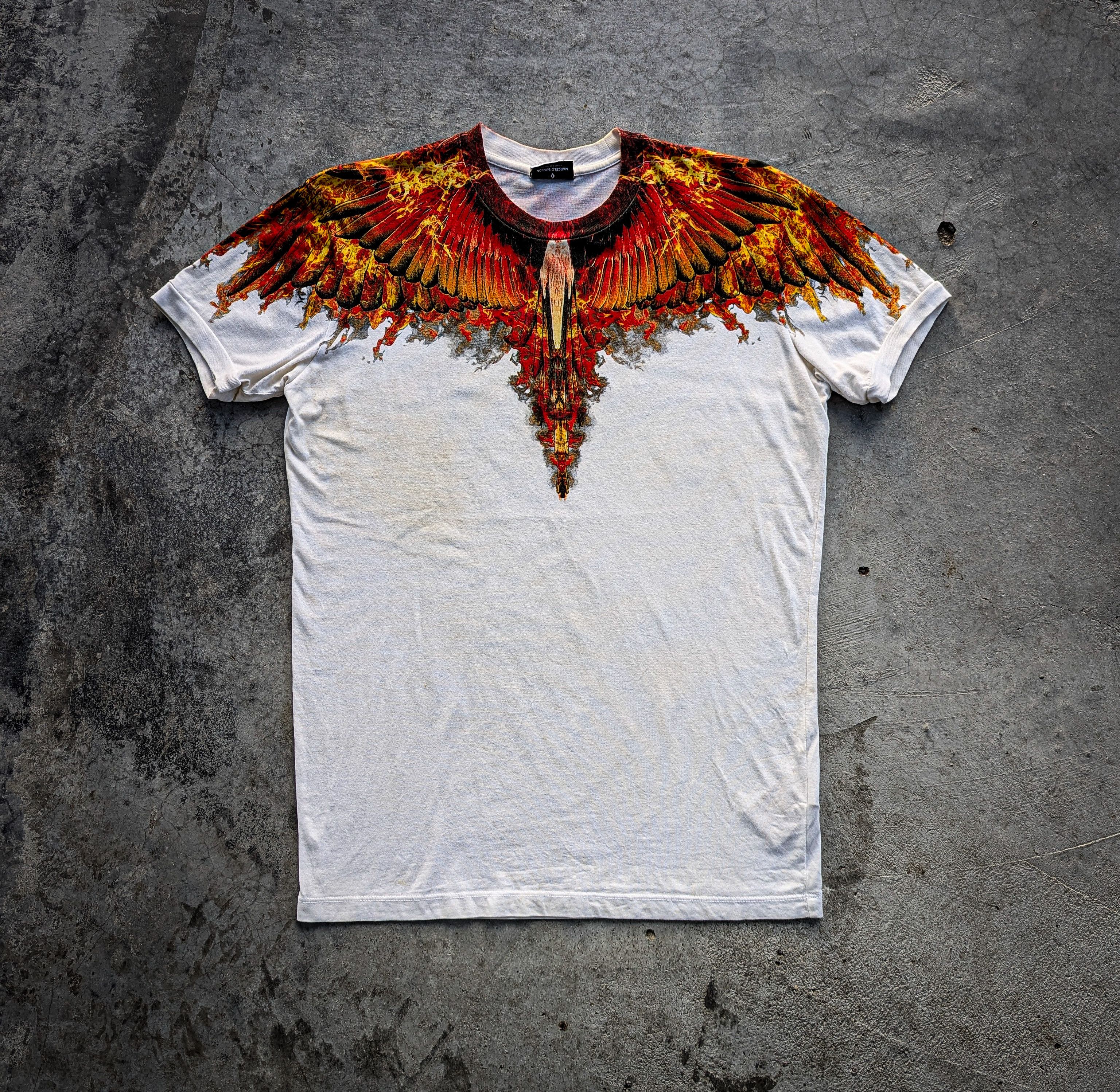 Marcelo Burlon Marcelo Burlon Flame Wings Tshirt Size US M / EU 48-50 / 2 - 1 Thumbnail