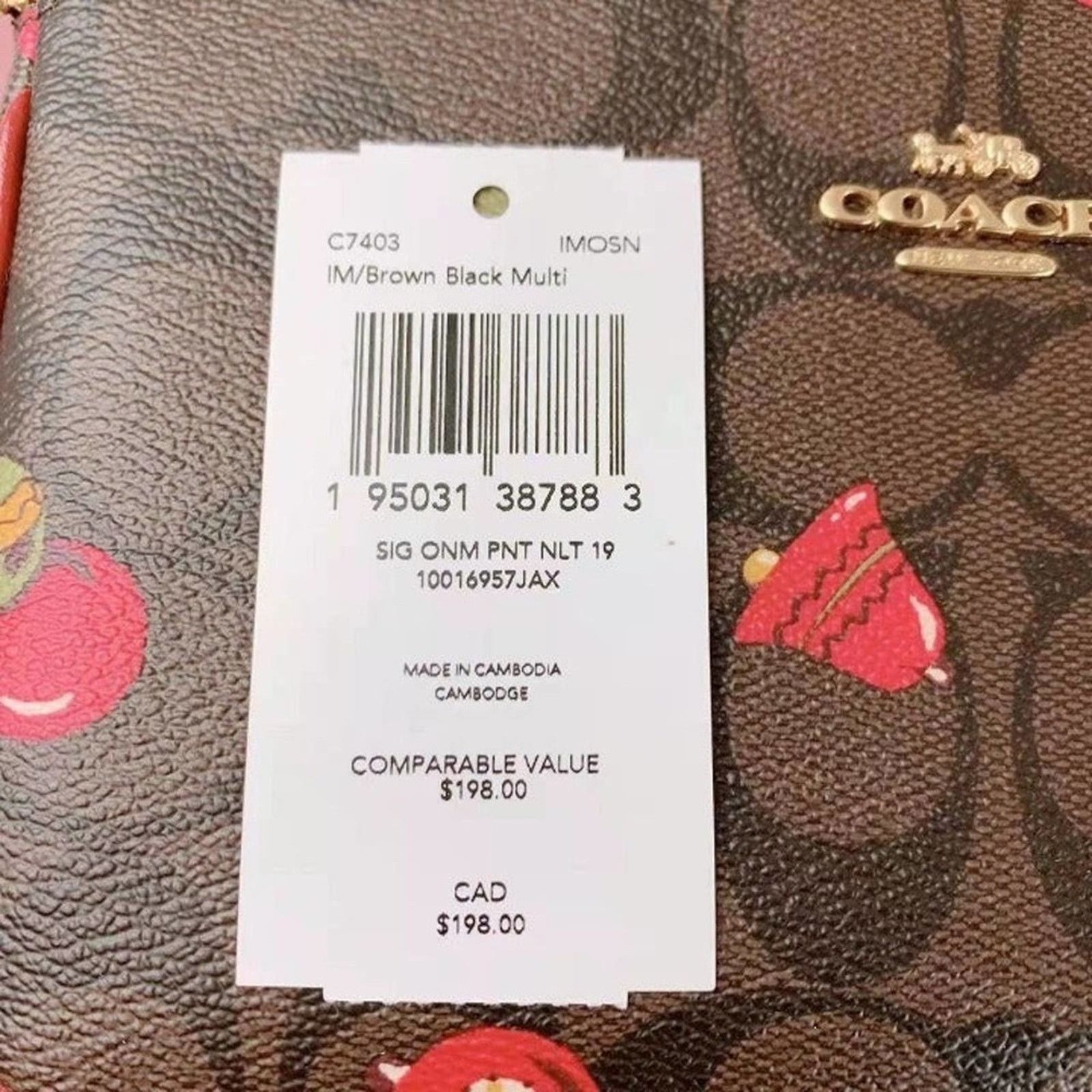 Coach Coach C7403 Nolita 19 Sig Ornament Print Brown Black Multi Size ONE SIZE - 5 Thumbnail