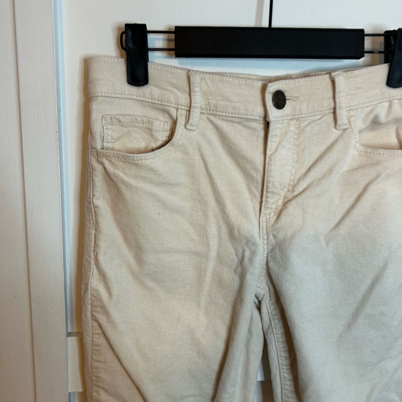 Loft Loft Cream Velour Skinny Pants Size 26" / US 2 / IT 38 - 6 Thumbnail