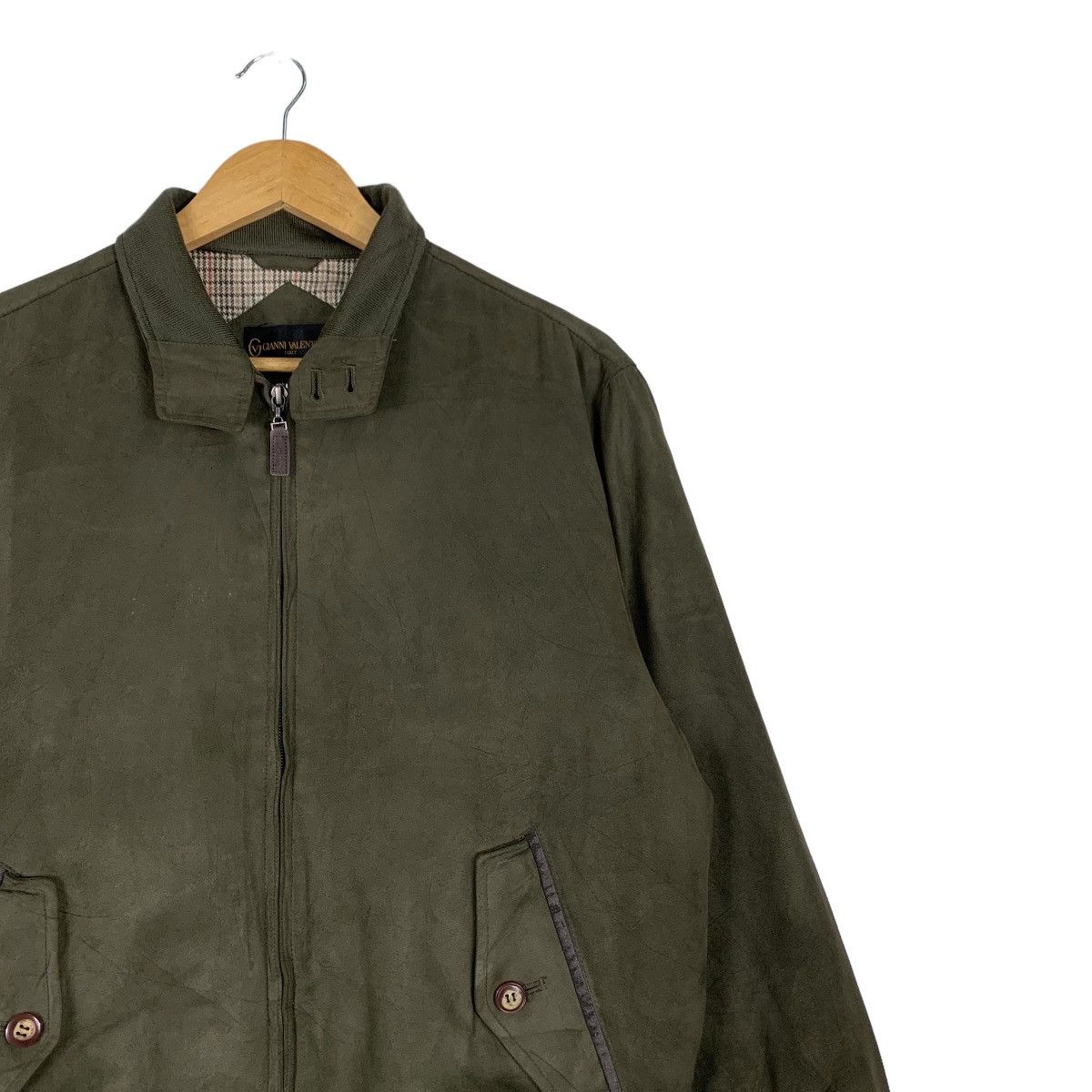 Gianni Valentino GIANNI VALENTINO Olive Green Casual Jacket #1141-C52 Size US M / EU 48-50 / 2 - 5 Thumbnail