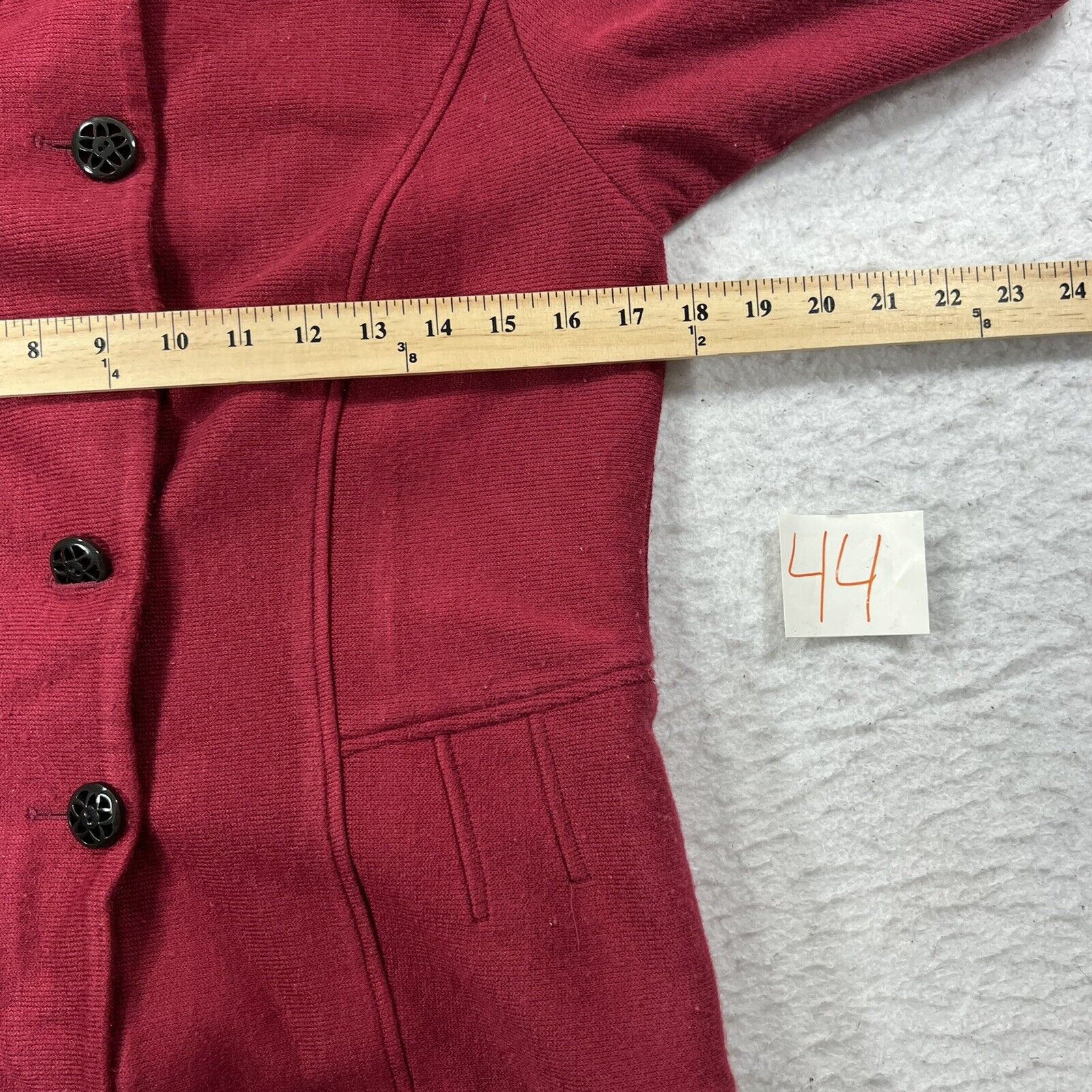 Coldwater Creek Coldwater Creek Knit Jacket Button Front Burgundy Acrylic Size M / US 6-8 / IT 42-44 - 9 Thumbnail