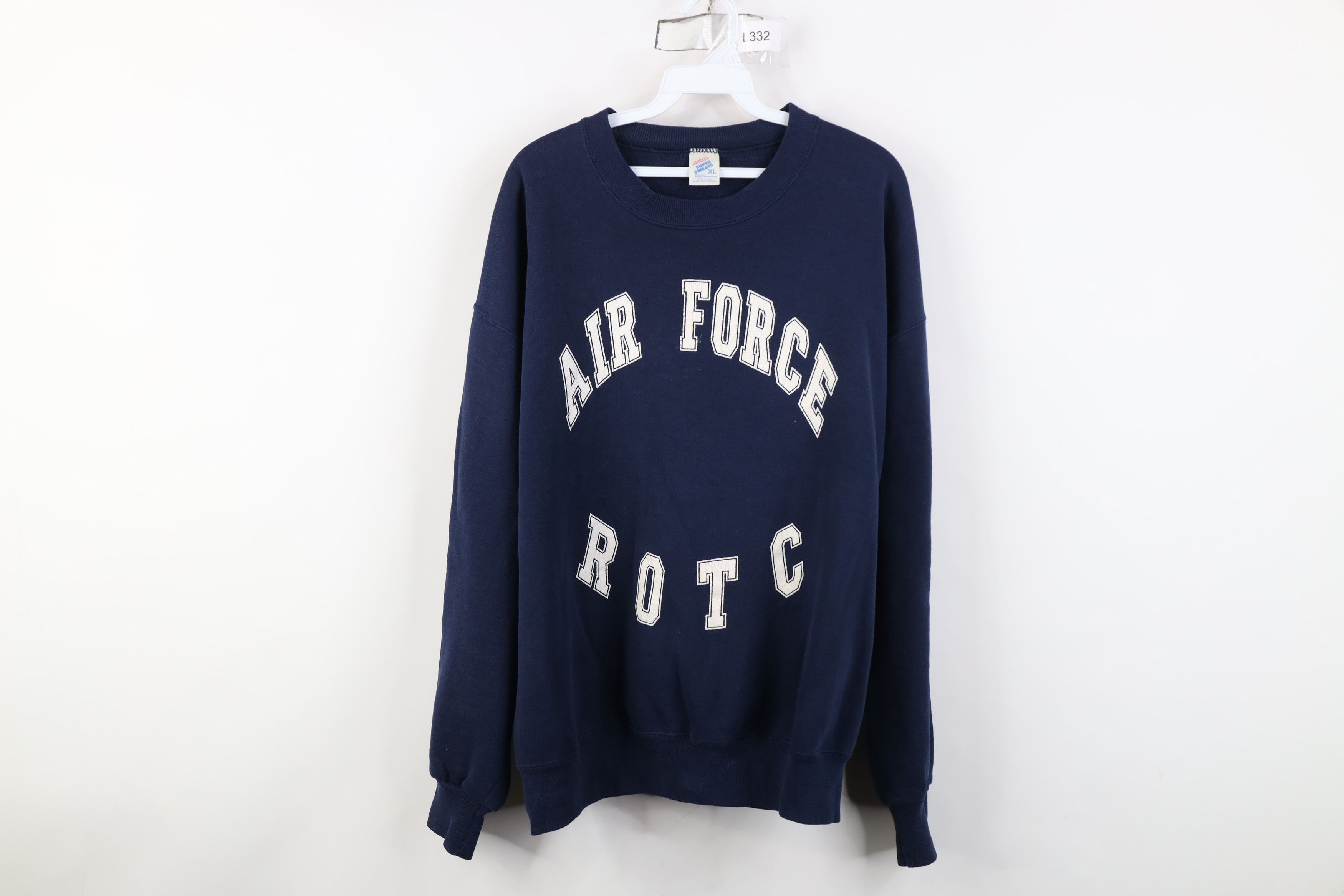 Vintage Vintage 90s US Air Force ROTC Crewneck Sweatshirt Blue USA Size US XL / EU 56 / 4 - 1 Thumbnail