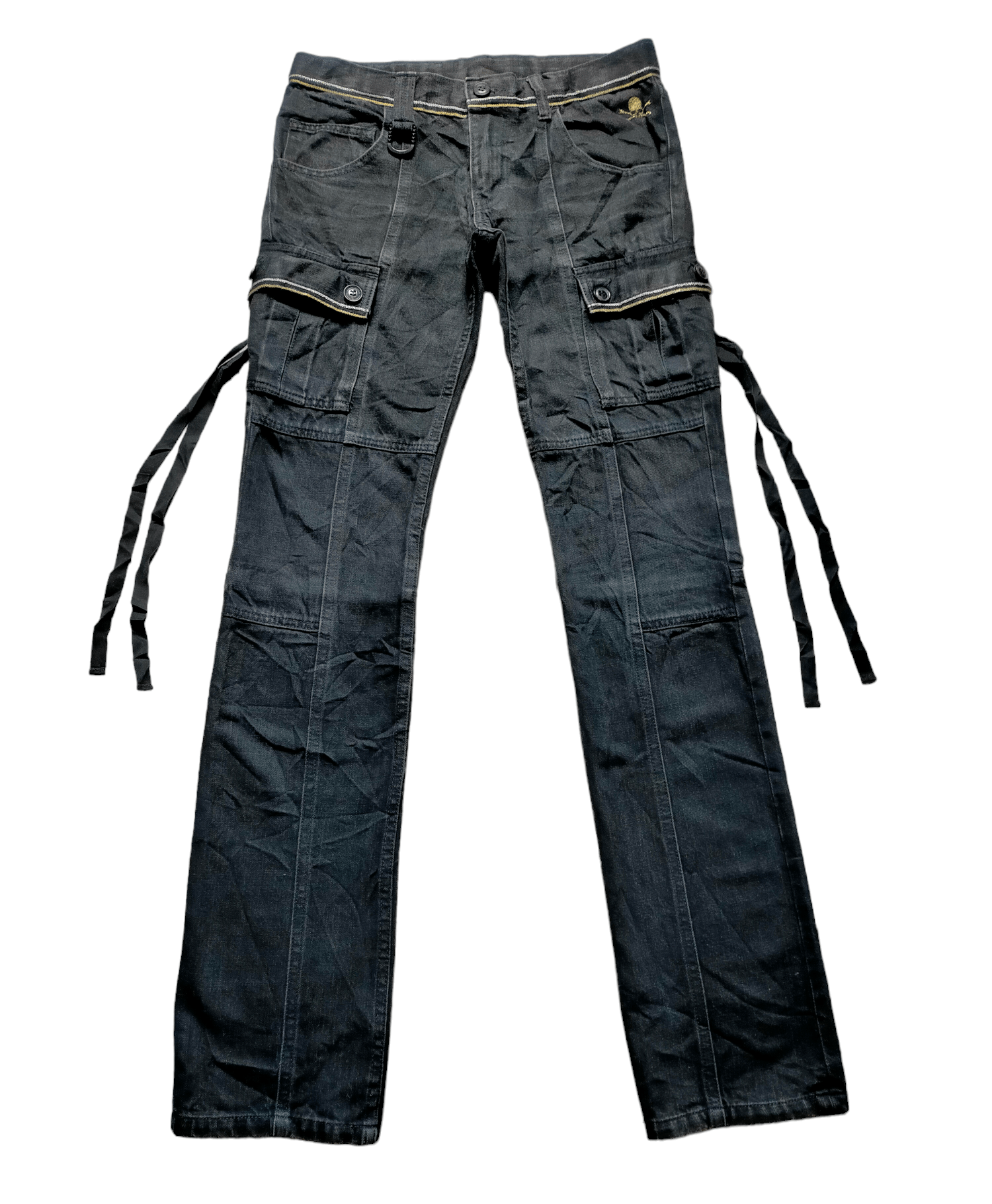 image of Roen Jeans Cargo Punk Style in Black, Men's (Size 30)