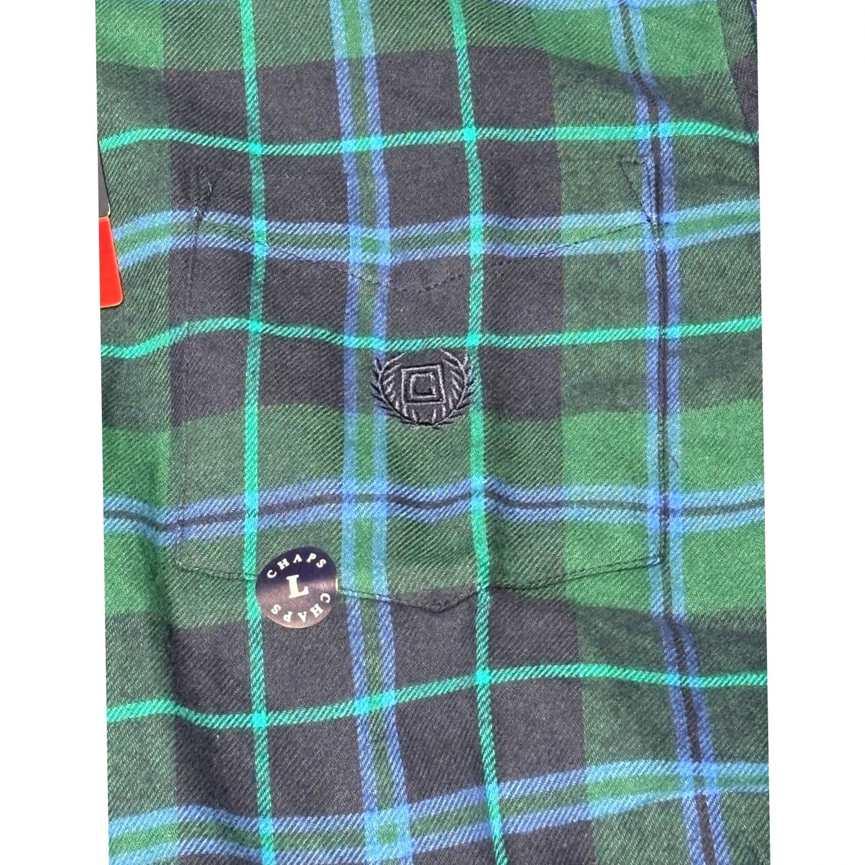 Chaps Chaps Flannel Shirt Button-Up Long Sleeve Men's L Green Plaid Size US L / EU 52-54 / 3 - 2 Thumbnail