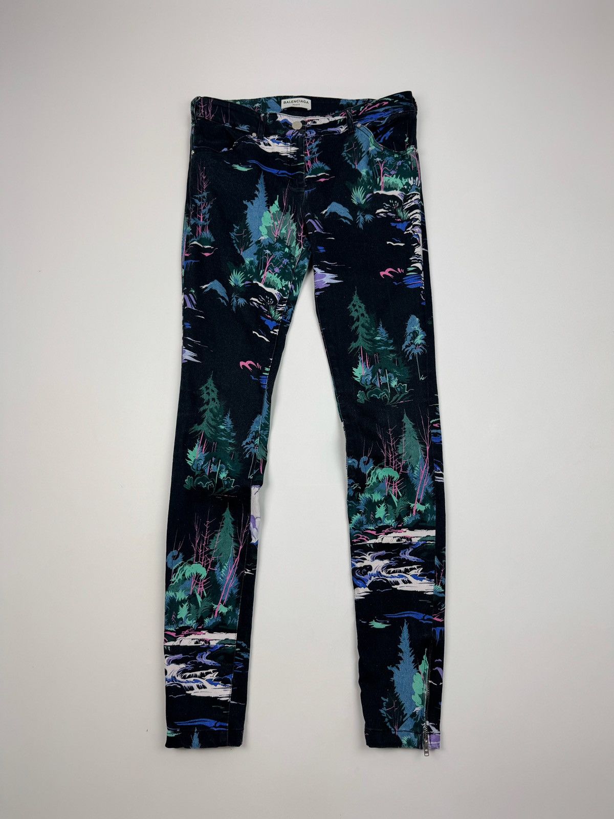 Balenciaga Balenciaga Forest Graphic Skinny Pants Size 26" / US 2 / IT 38 - 3 Thumbnail