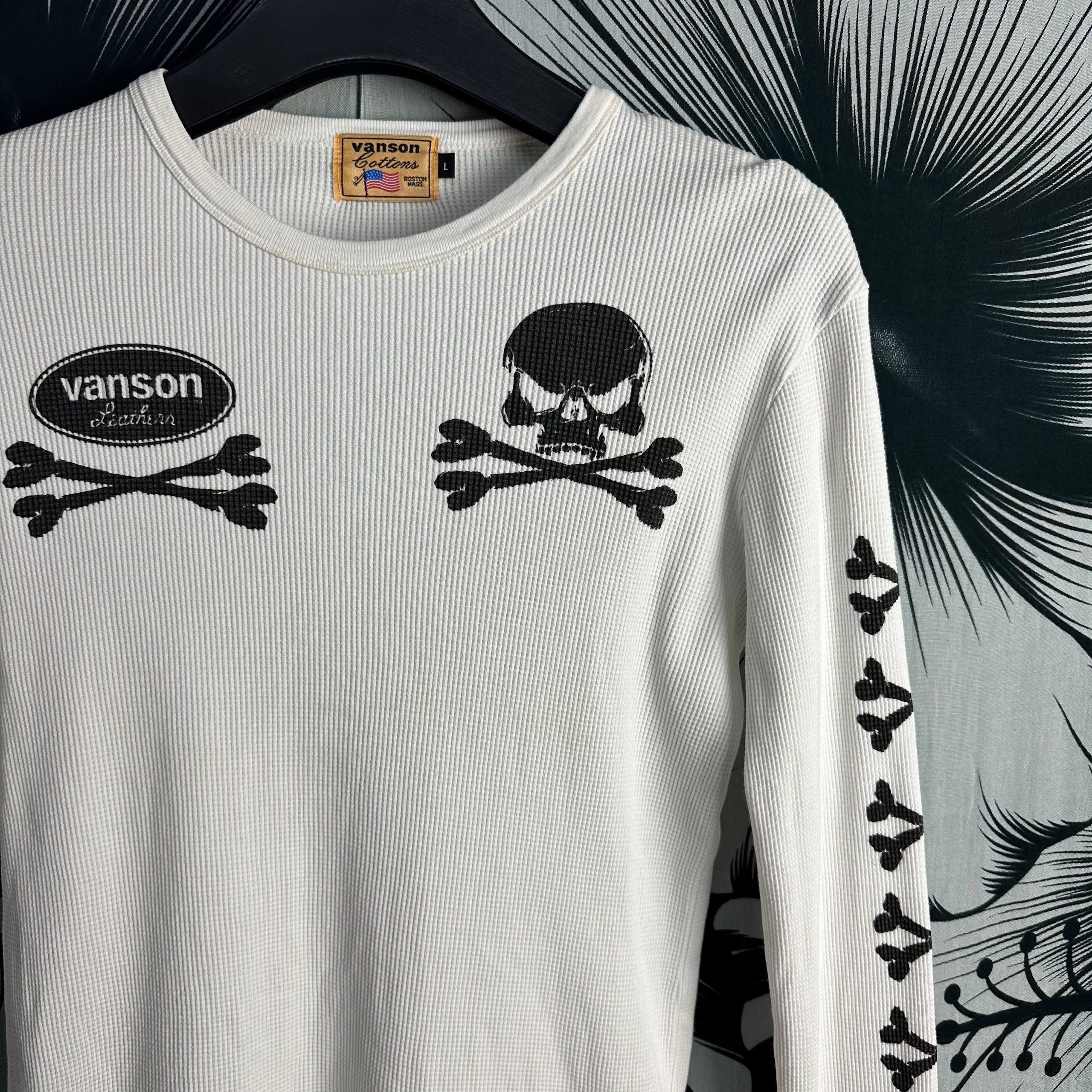 Vanson Leathers Authentic Vanson Leathers Bone Cross Skull Waffle Size US M / EU 48-50 / 2 - 6 Thumbnail