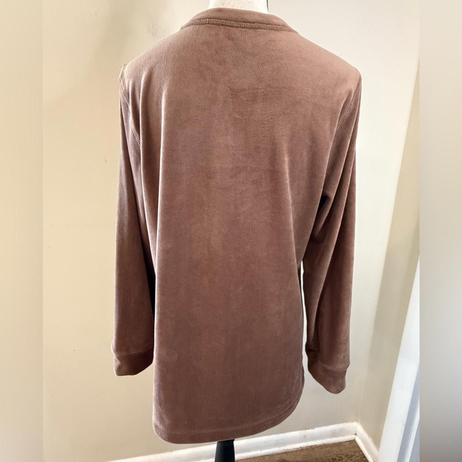 Other Brown velour sweatshirt kangaroo pocket SZ L/XL Size M / US 6-8 / IT 42-44 - 4 Thumbnail