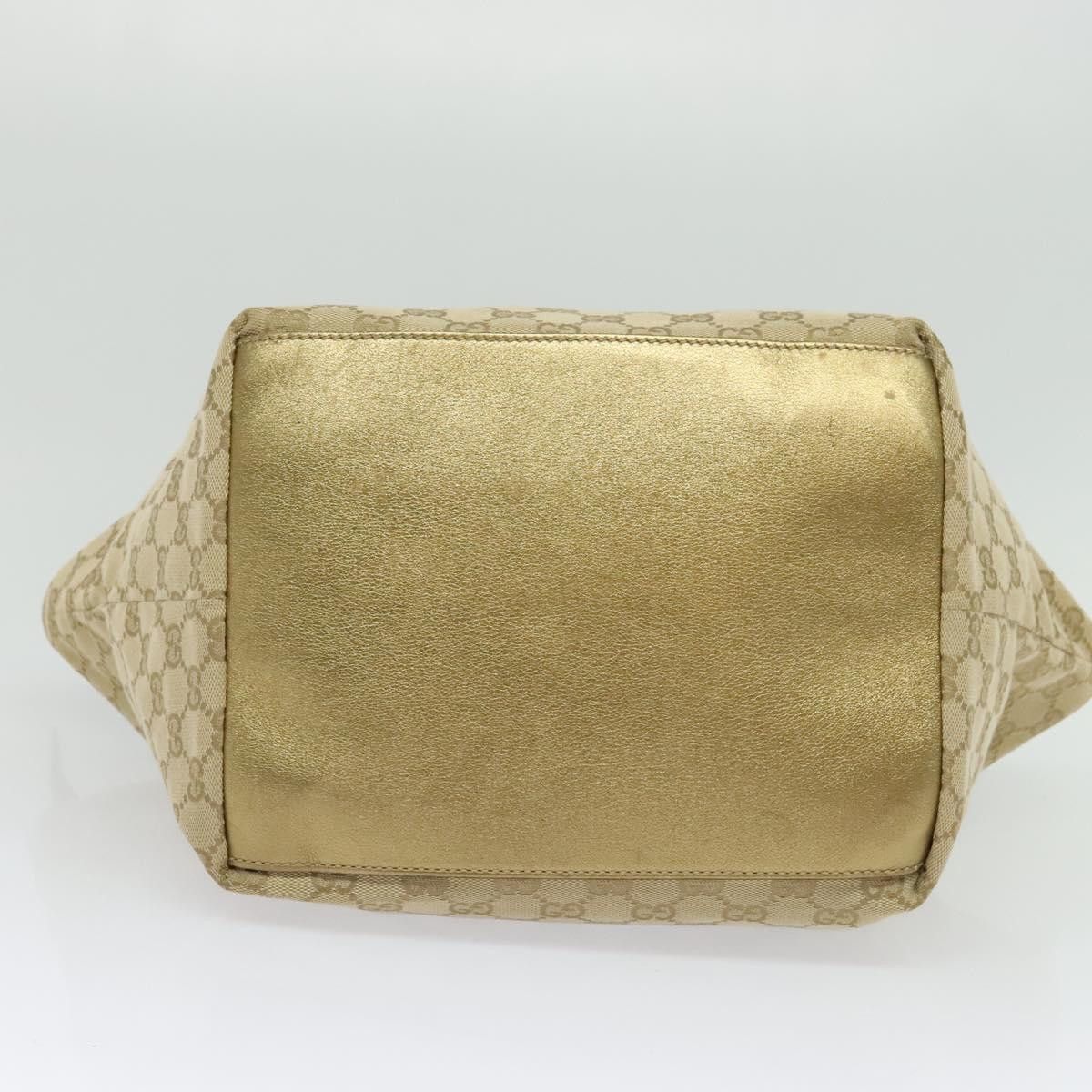 Gucci GUCCI GG Canvas Sherry Line Tote Bag Beige Pink Gold Size ONE SIZE - 9 Thumbnail